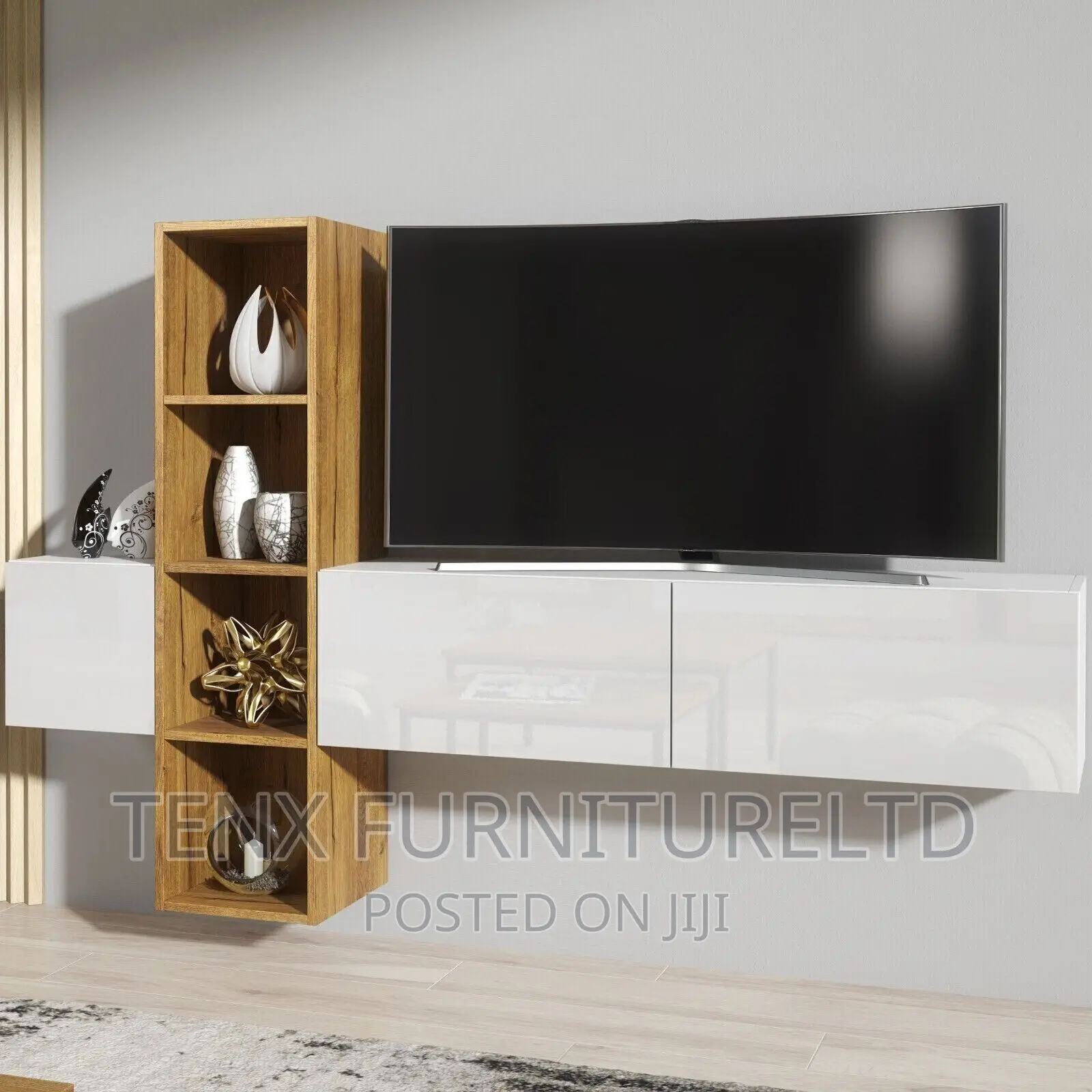 Tv Unit With Floating Console (Modern and Stylish )