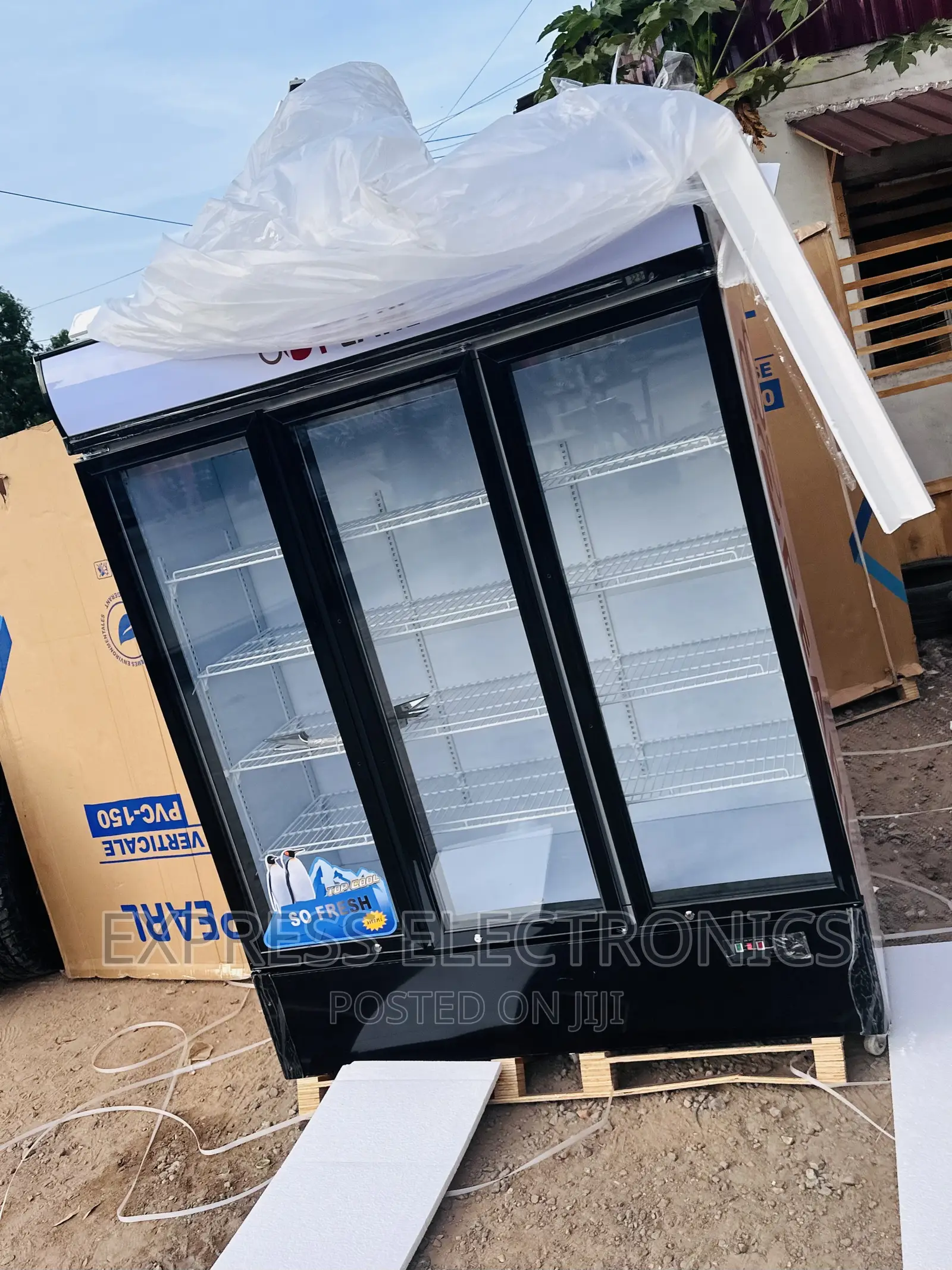 Very Special Offer on Display Fridge 3doors PVC-150 Pearl