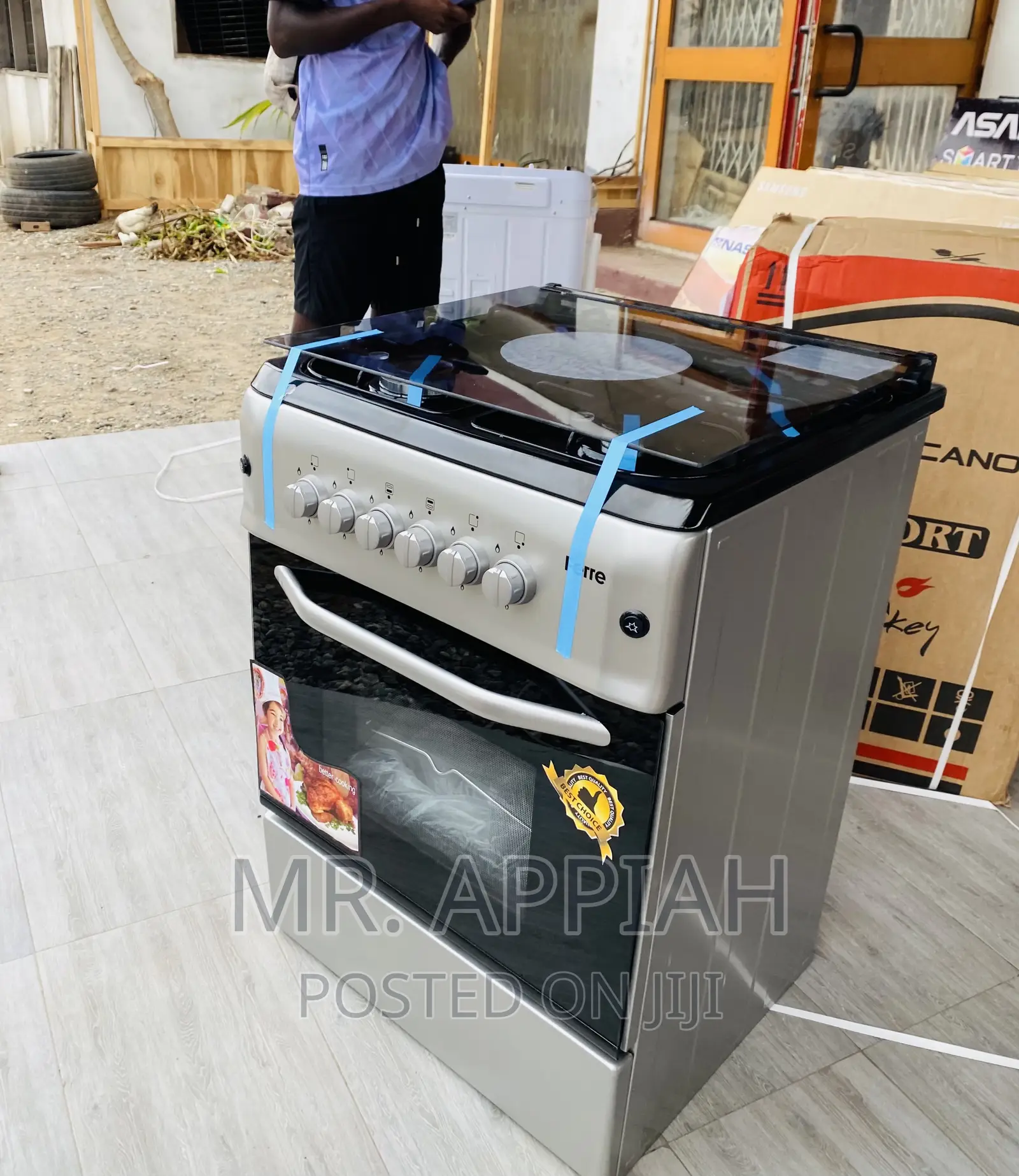 Shop Classic Ferre 60x60 4 Gas Burner + Oven(Gray).
