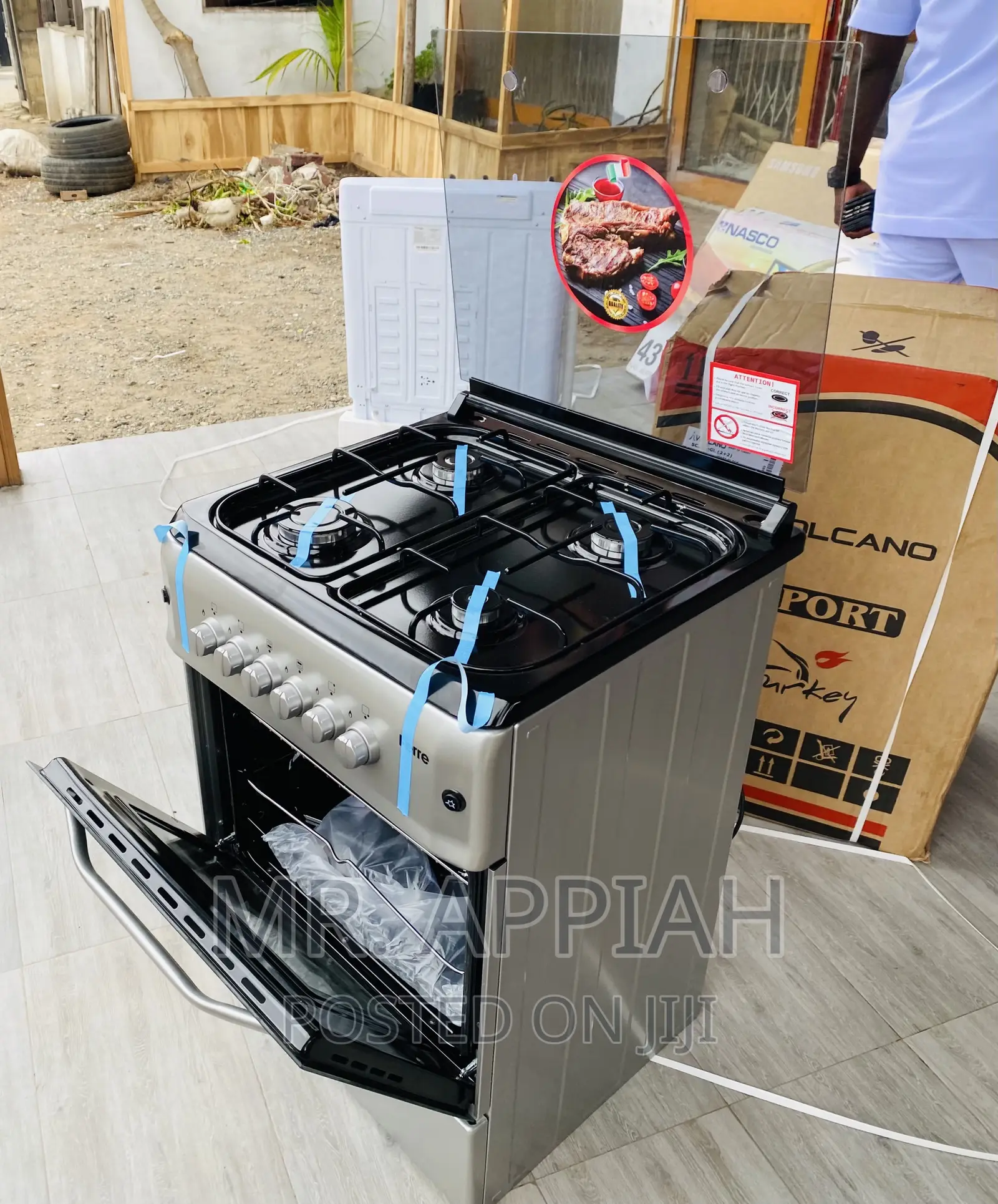 Budget-Friendly Ferre(Gray)60x60 4 Gas Burner + Oven.