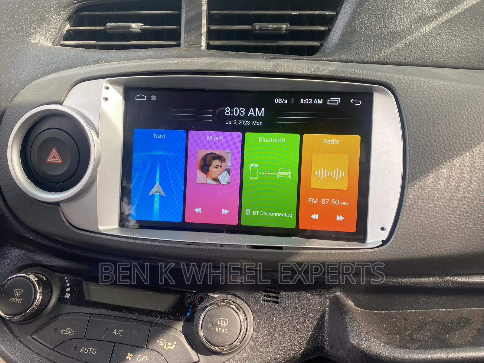 Toyota Vitz 2012-15 Android Screen-