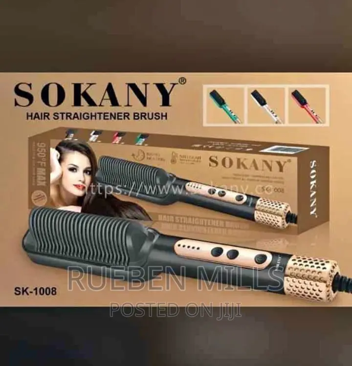 Sokany SK-1008 Electric Hot Comb Hair Straightener Brush