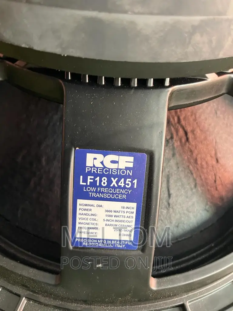 Rcf 3500w 18inches Double Magnet Raw/Naked Bass Speaker