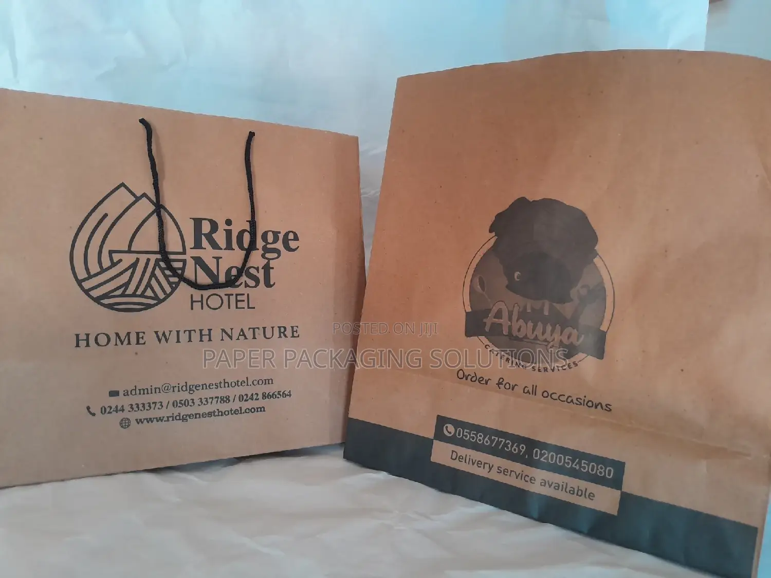 Paperbags for Hospitality Business