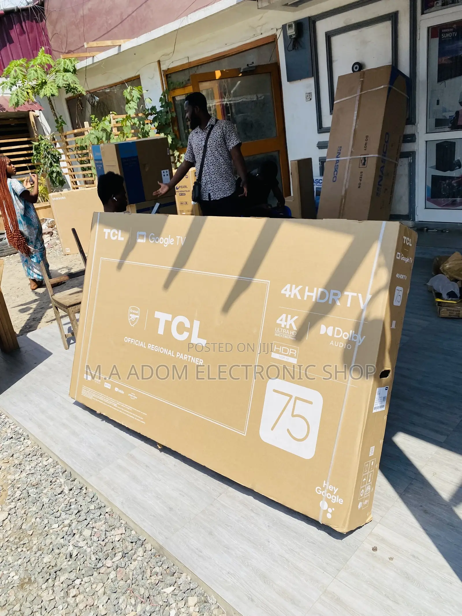 Fresh in Box TCL 75p635 75” Ulrra HD Smart Google Led Tv.