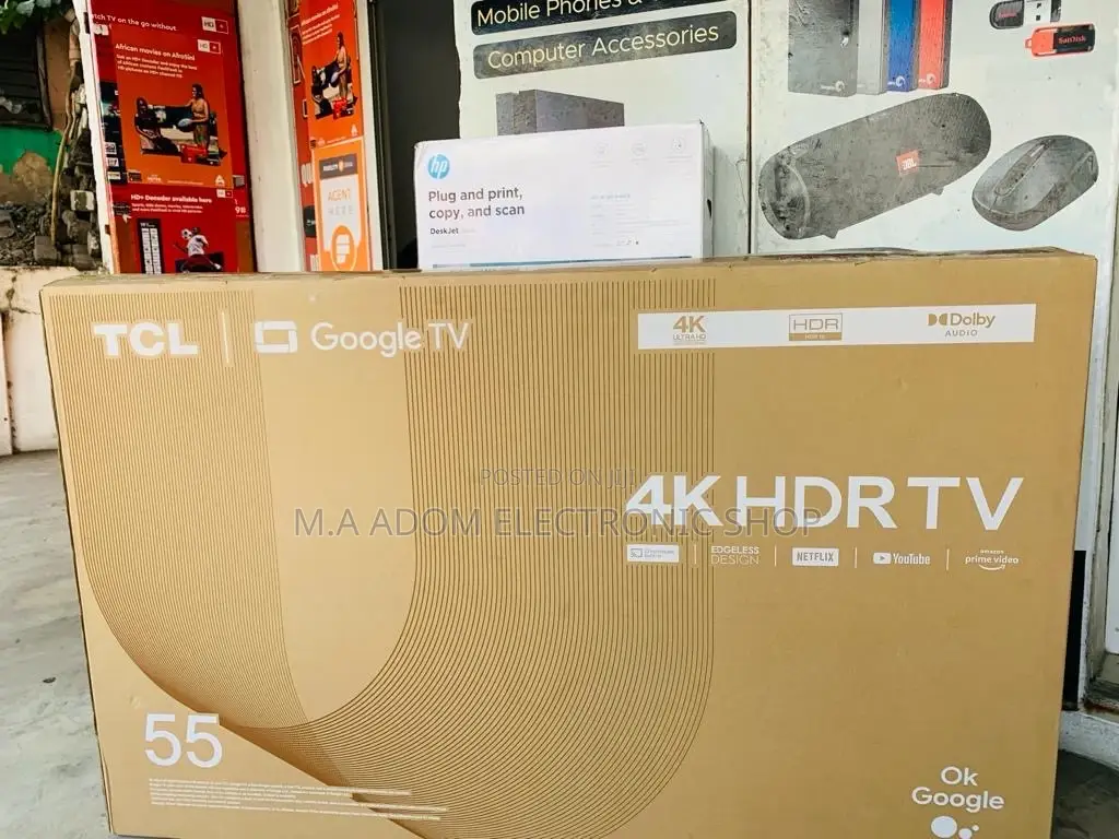 Original TCL 55P635 55 Inch HDR Google Tv(Black) 