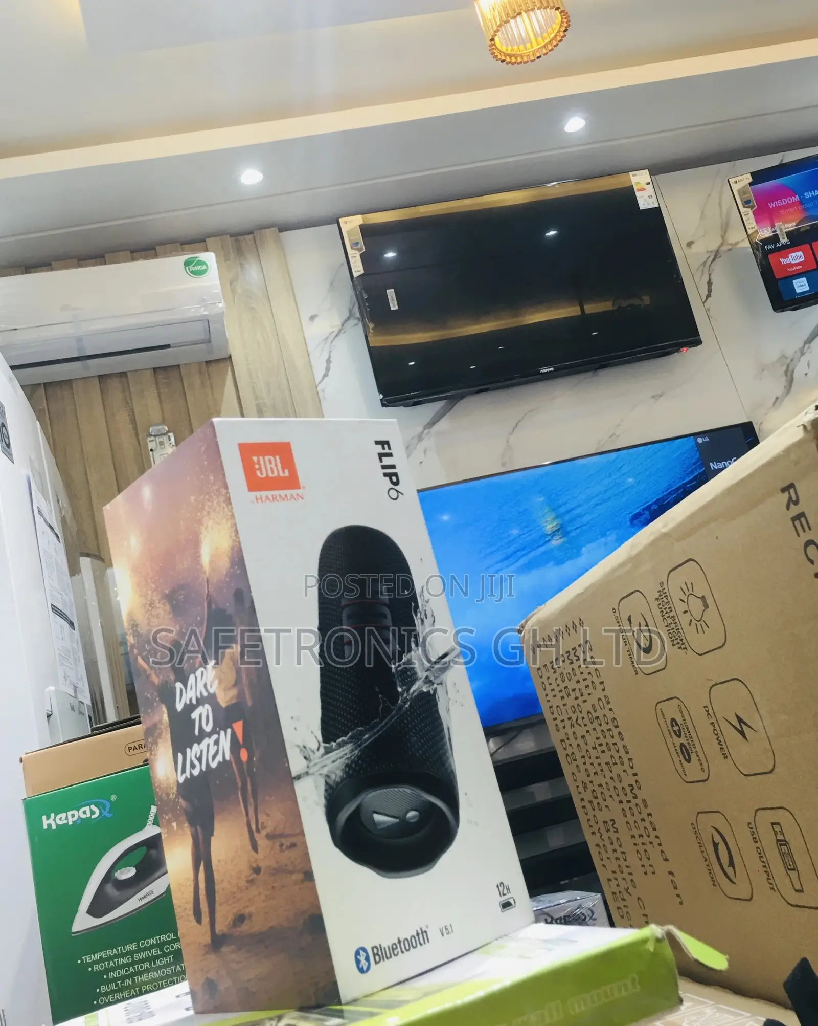 Electric JBL Flip 6 Wireless Bluetooth Black Speake