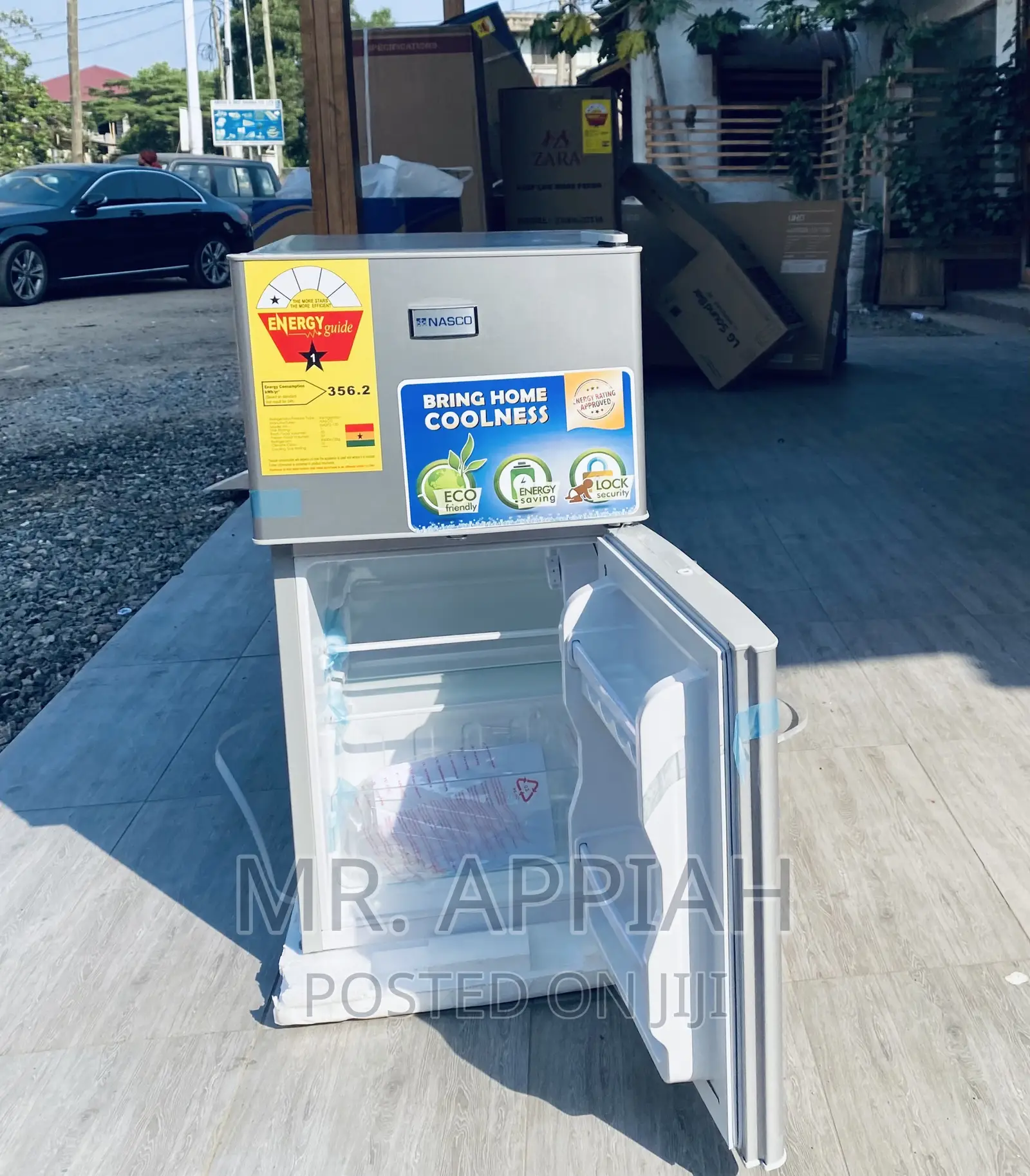 Brand New Nasco Double Door Electric Fridge(Silver).
