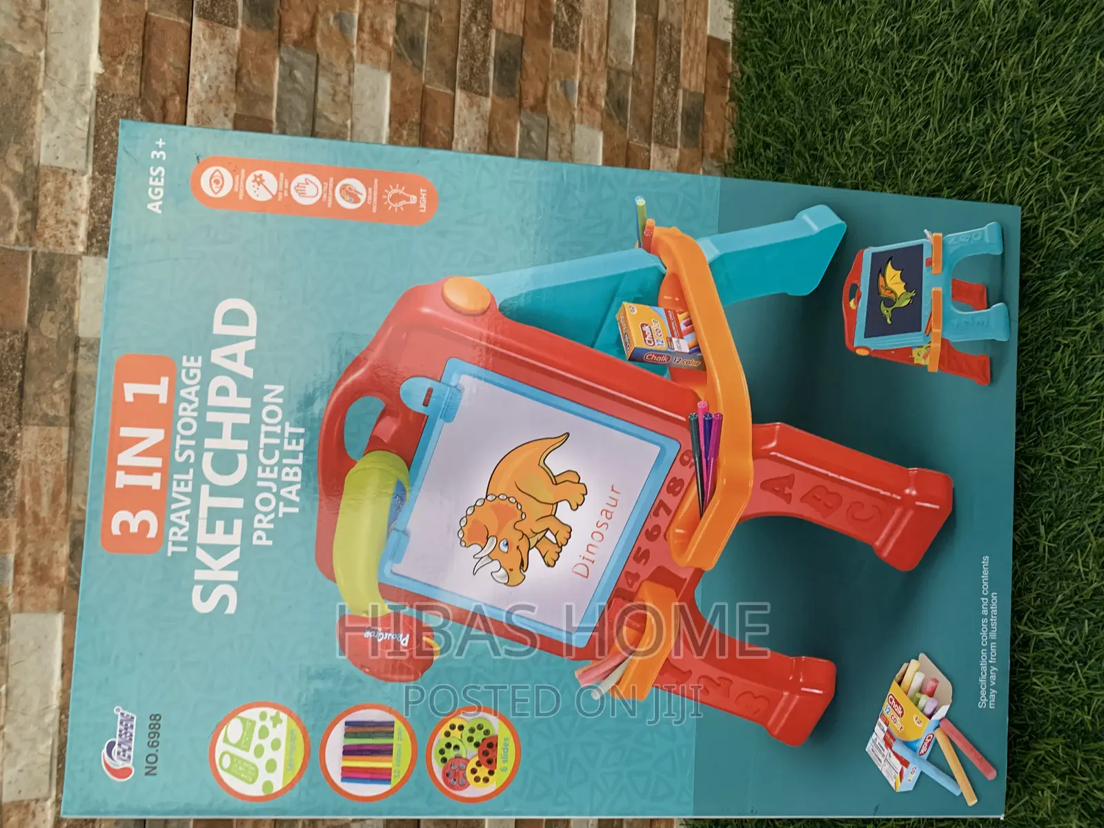 Kids 3in1 Travel Storage Sketch Pad Projection Tablet