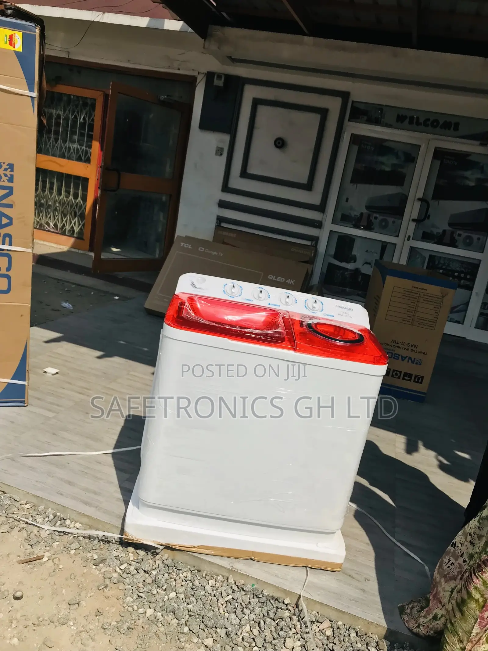 11kg Washingmachine Topload Semiautomatic Red/White
