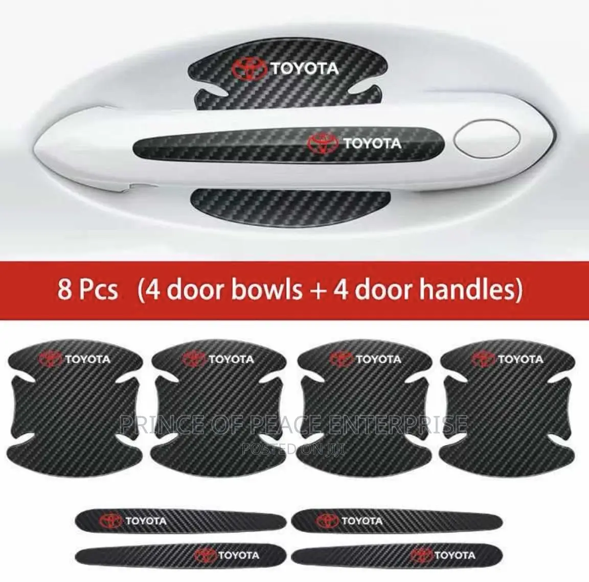 Toyota Customized Door Bowls and Handles Stickers