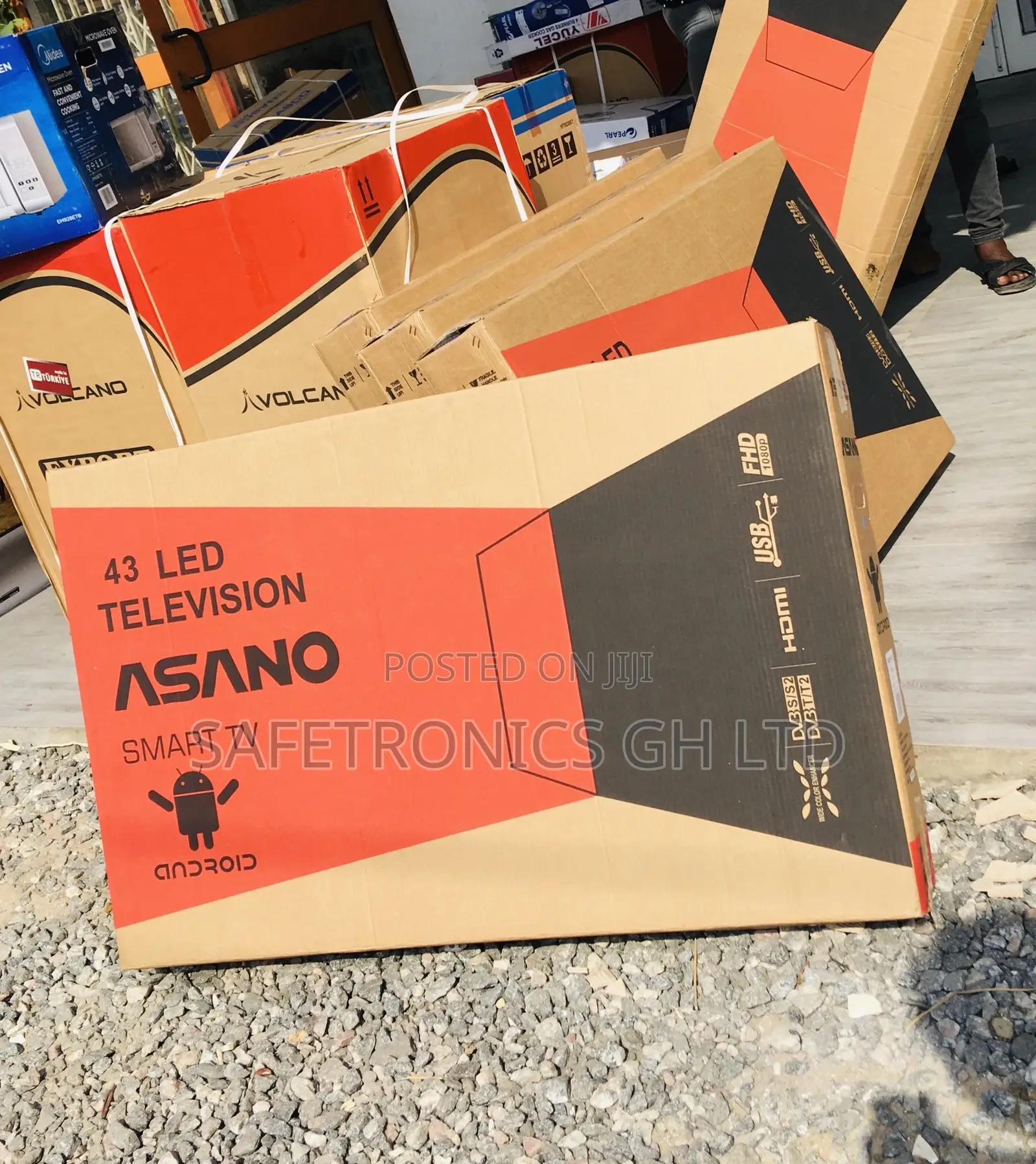 43 Inches UHD Electric Black Electric Asano LED Glossy Tv