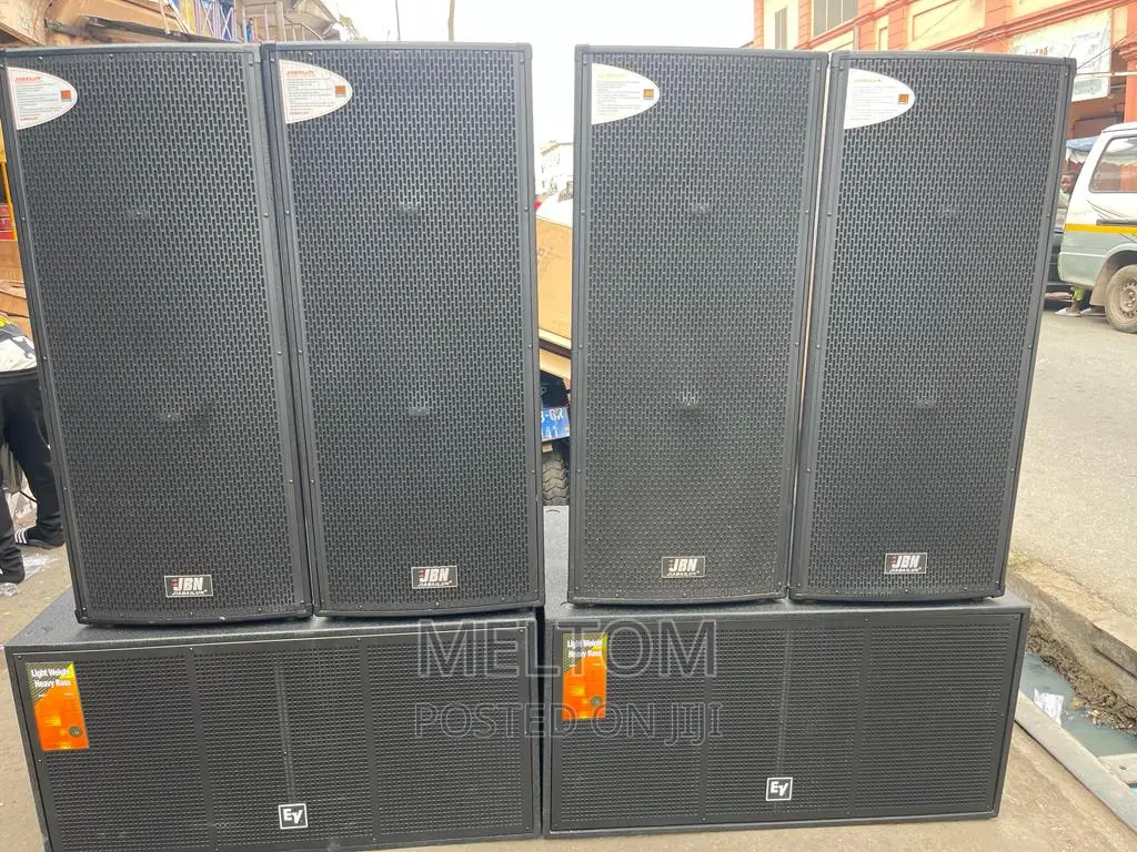 JBN Full Range Speaker and Ev Double Bass Subwoofer Set