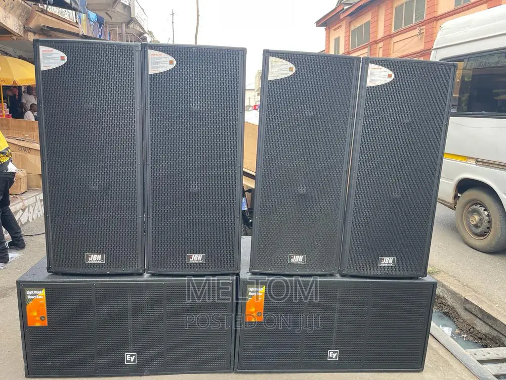 JBN Full Range Speaker and Ev Double Bass Subwoofer Set
