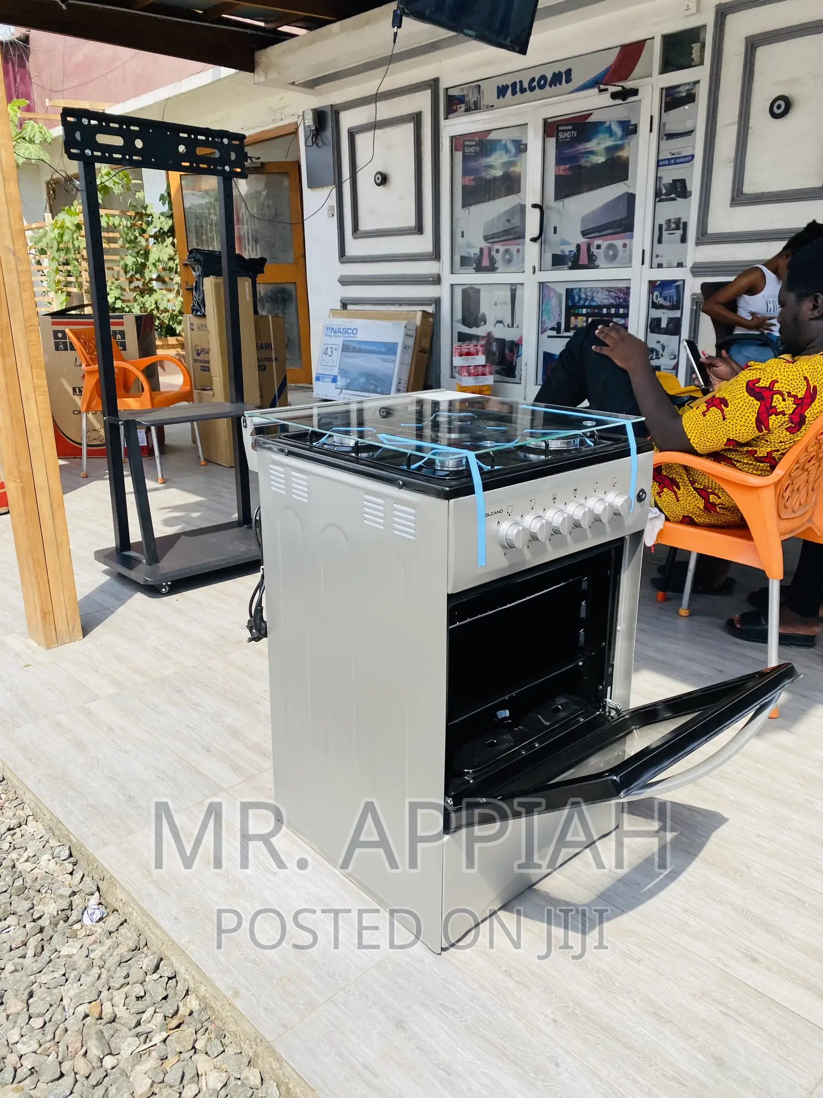 Extremely Quality Volcano 4gas Burner With Oven + Glass Lid