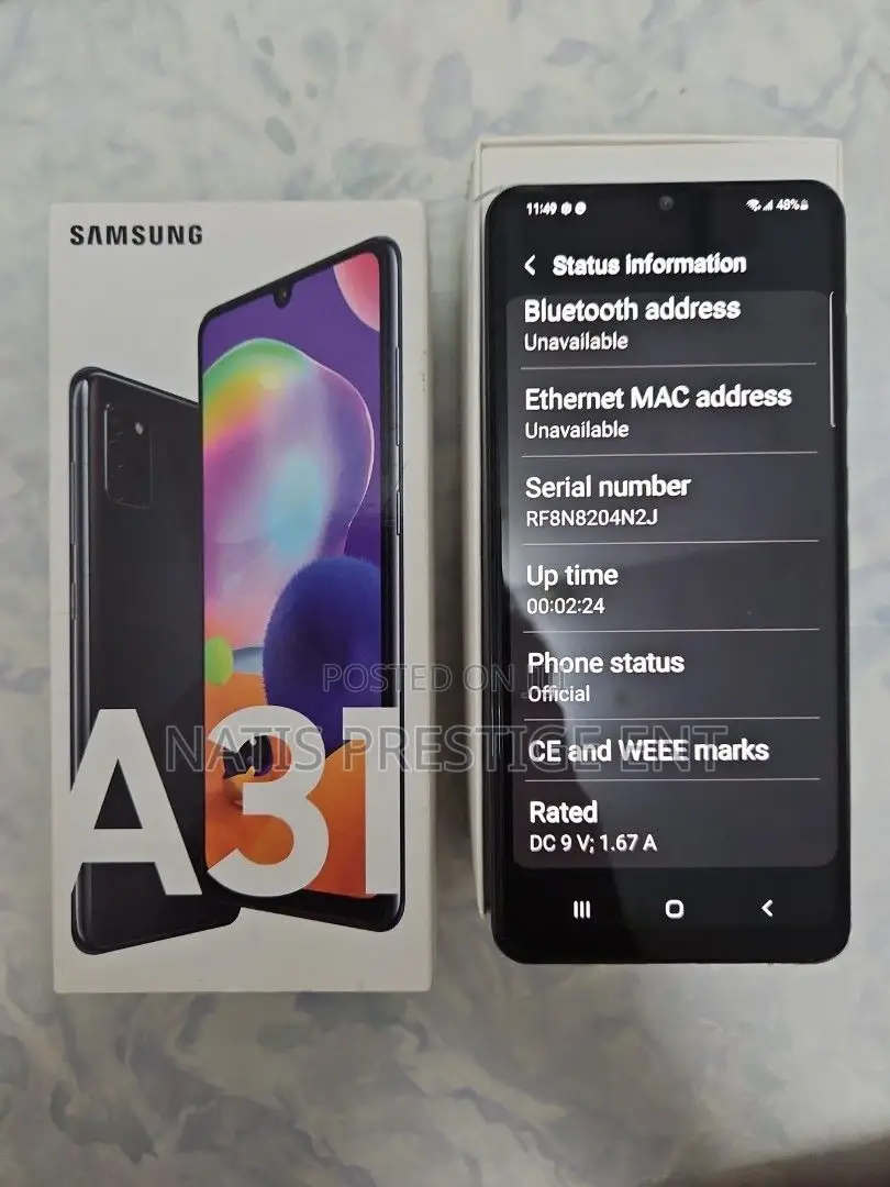 New Samsung Galaxy A31 128 GB Black