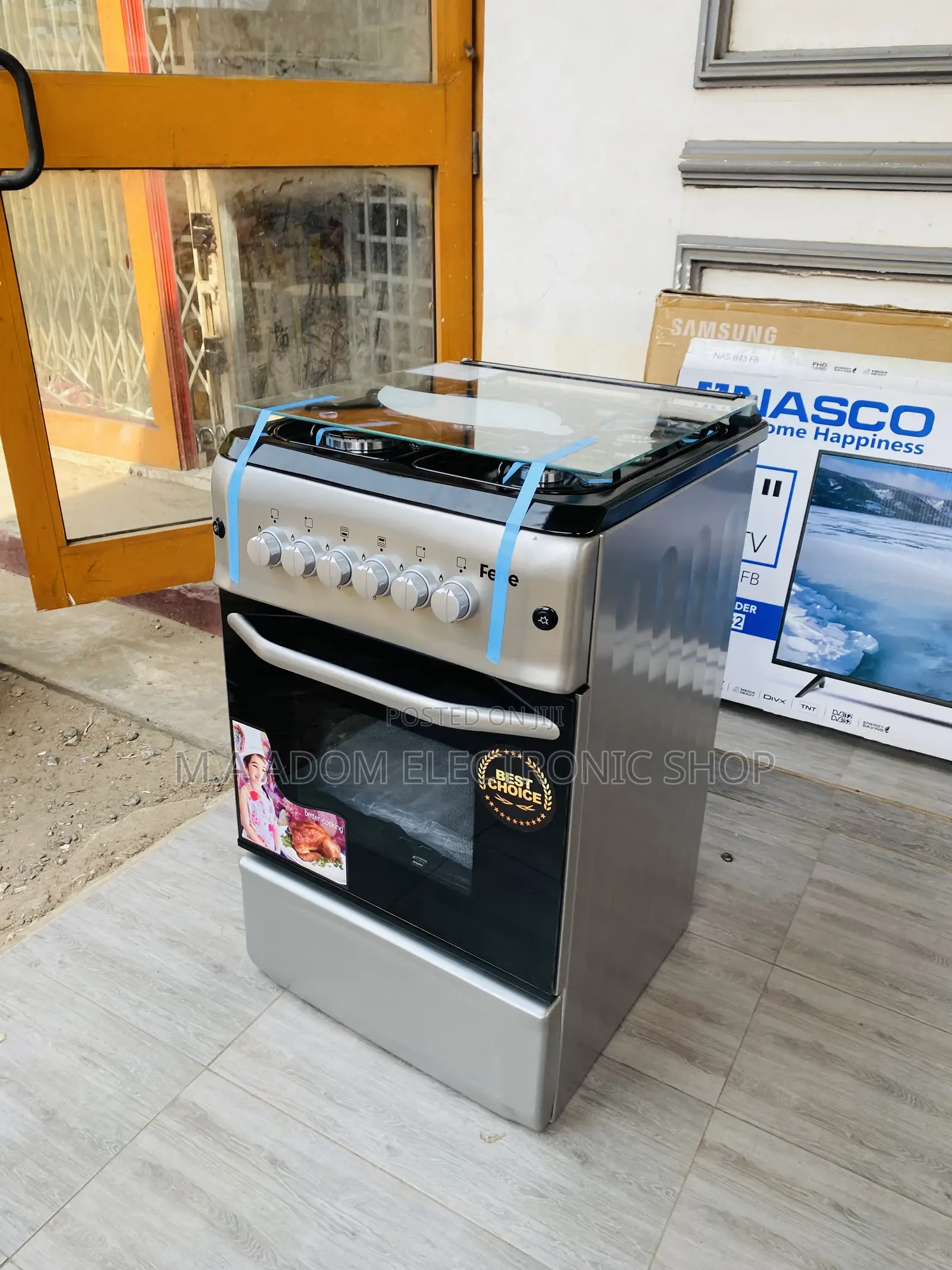 Stainless Steel Ferre 50x55 4 Gas Burner With Oven and Grill