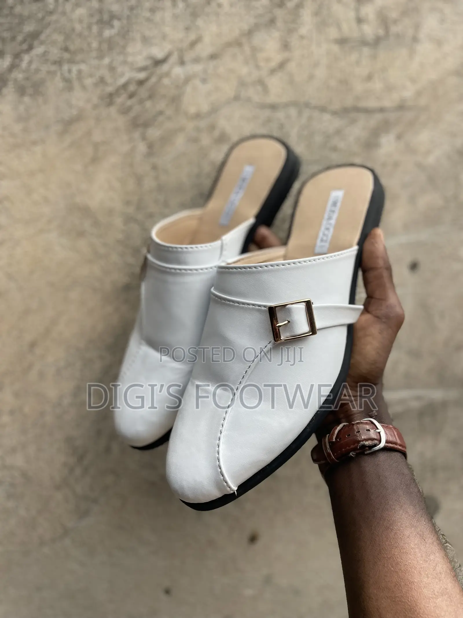White Half Shoe