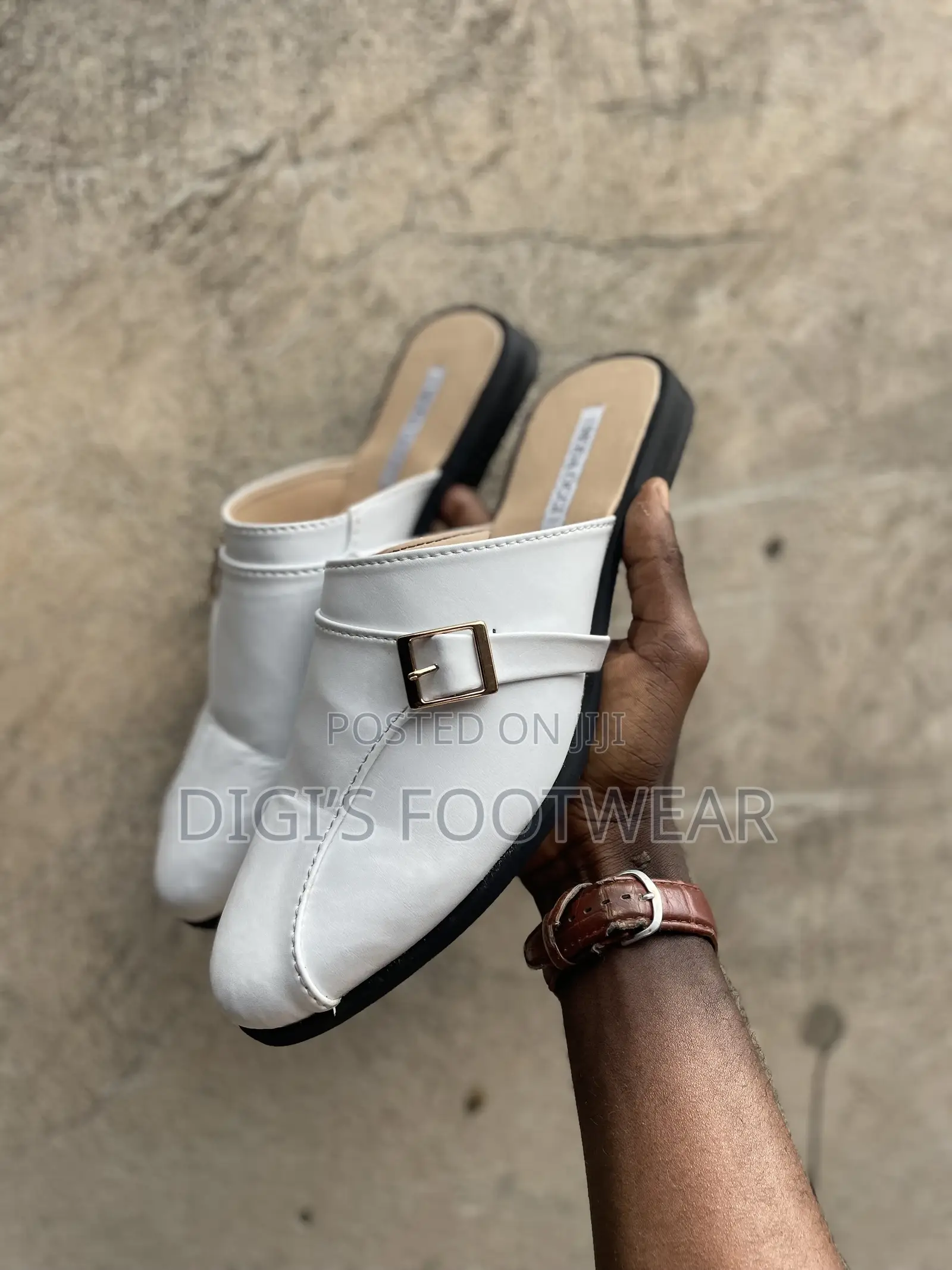 White Half Shoe