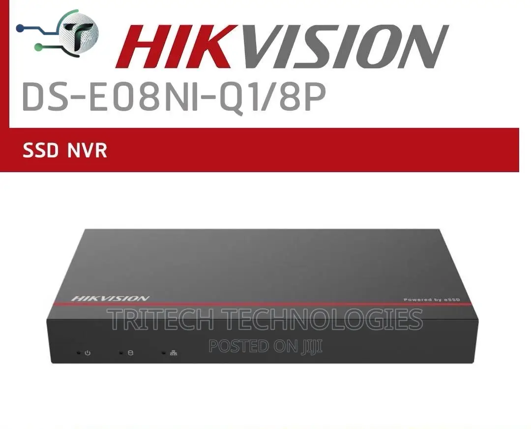 Hikvision ENVR 8 Channel POE Essd 1TB Built-in SSD