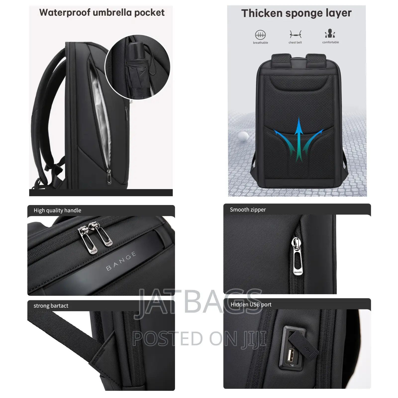 Durable Waterproof Laptop Backpack (FREE DELIVERY)