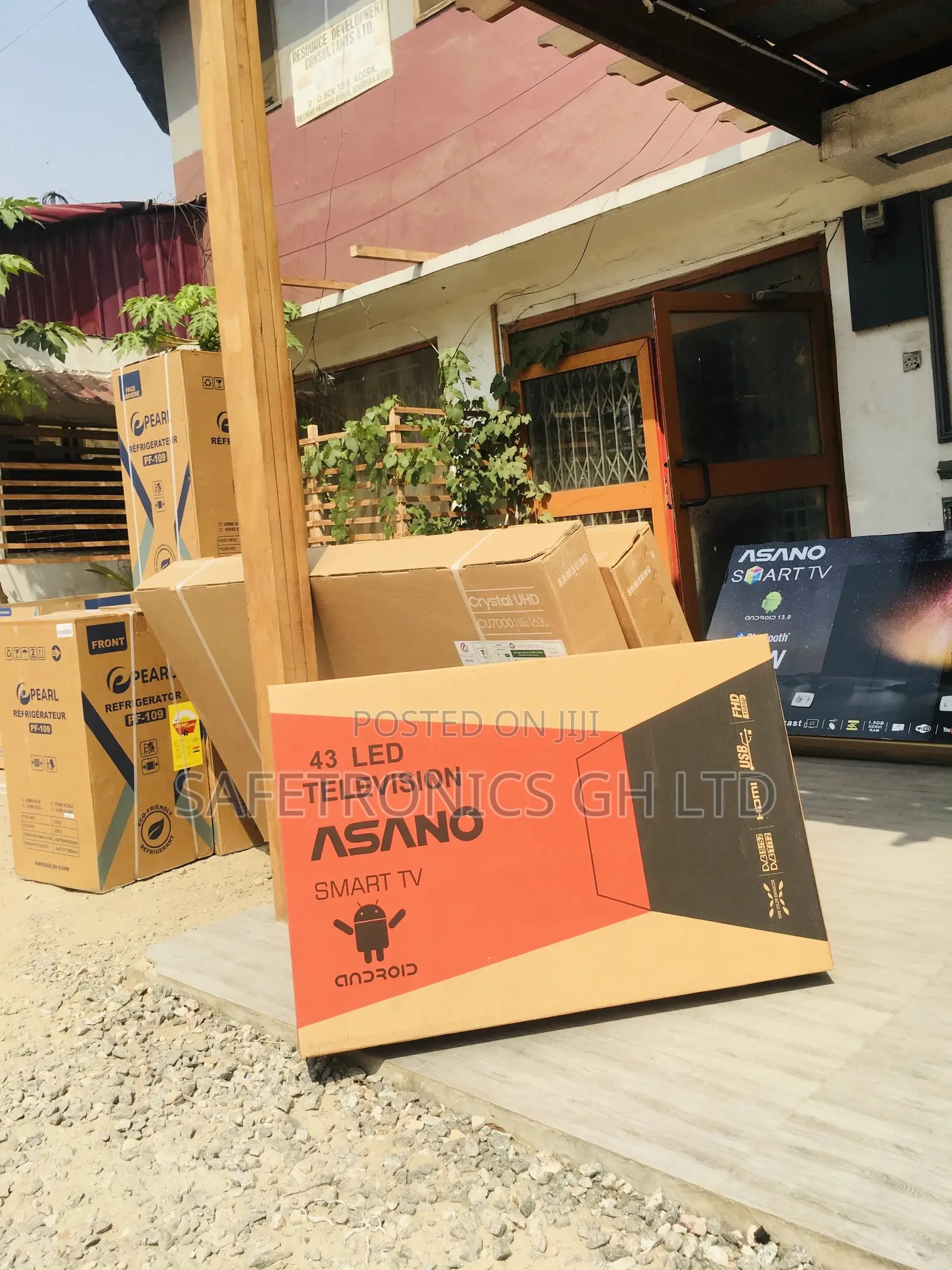 Asano 43 Inches Glossy LED Black Electric Smart UHD Tv