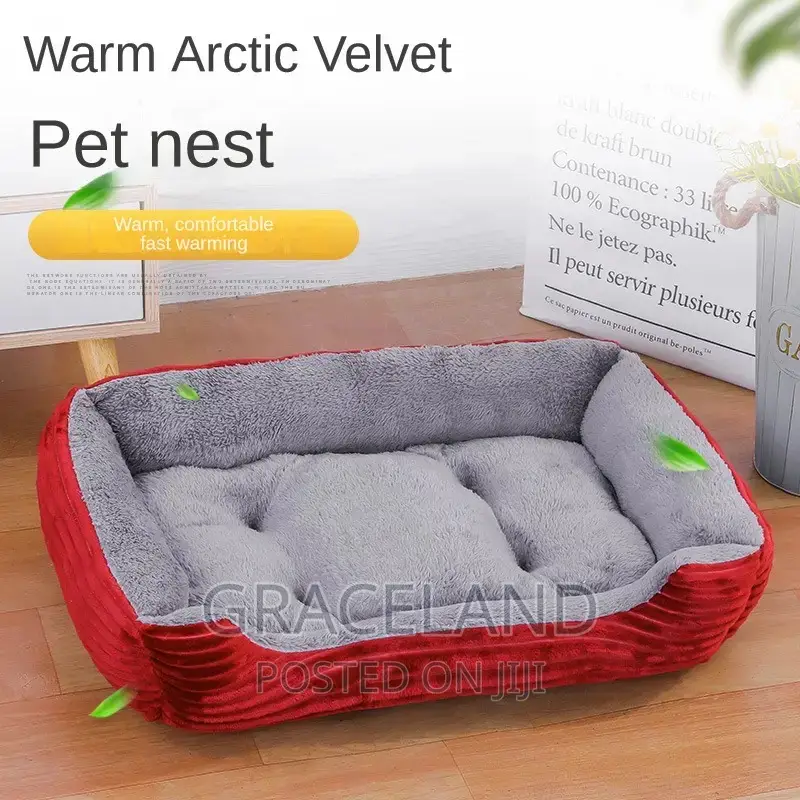 Bed for Dog Cat Pet Soft Square Kennel Animals Accessories