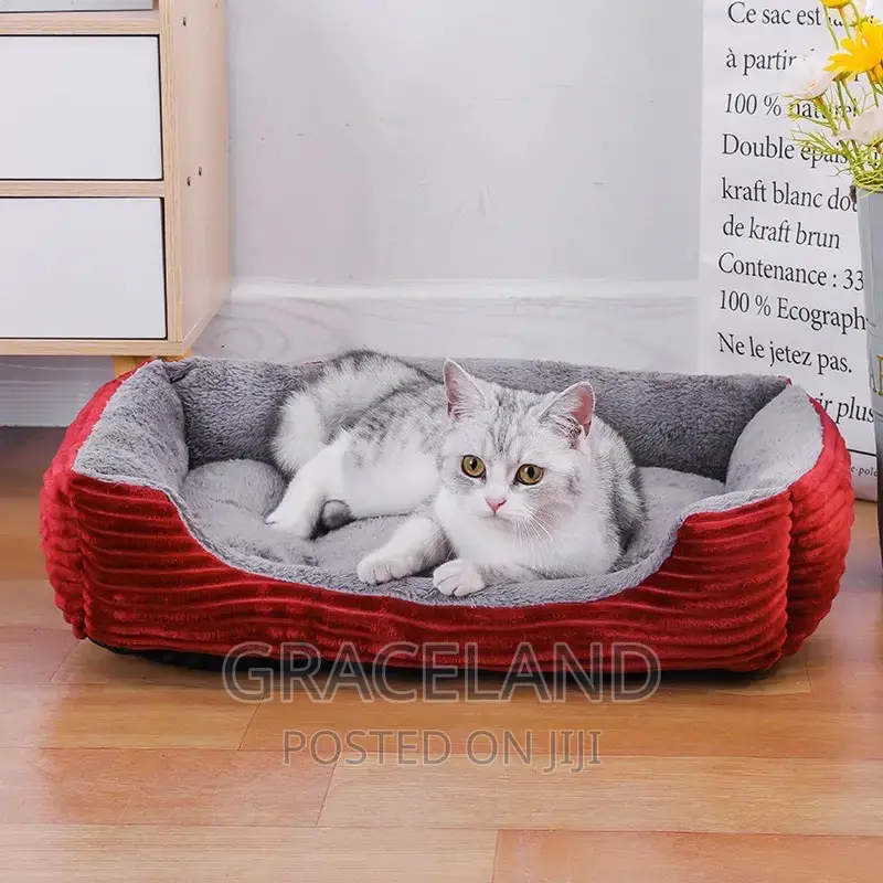 Bed for Dog Cat Pet Soft Square Kennel Animals Accessories