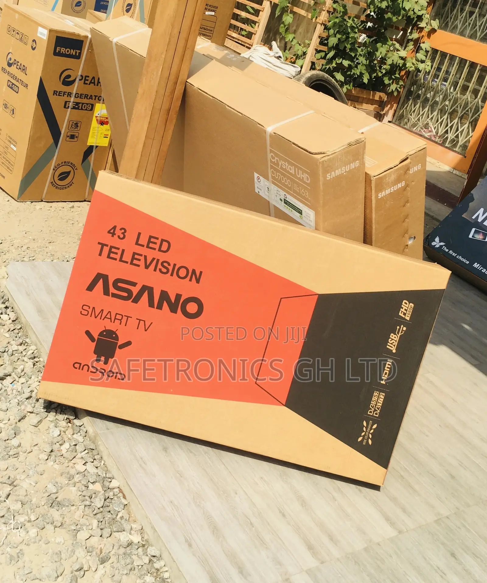 Smart 43 Inches Black Electric LED Glossy UHD Asano Tv