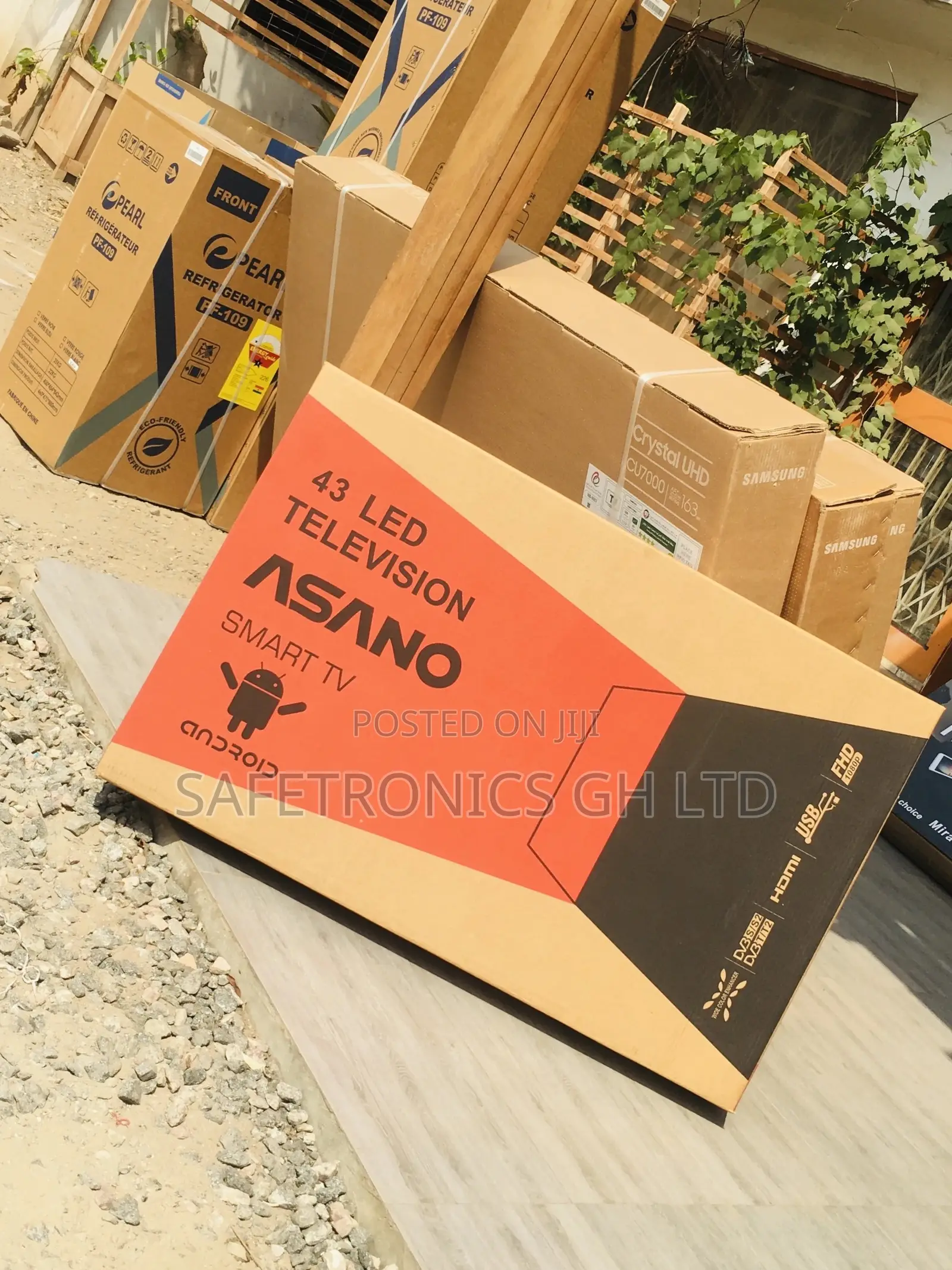Asano 43 Inches Glossy Smart Black Electric UHD Tv