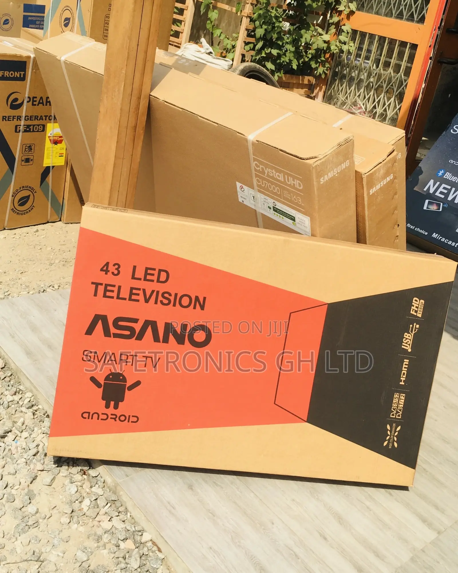 Asano Electric Black 43 Inches Glossy LED UHD Smart Tv