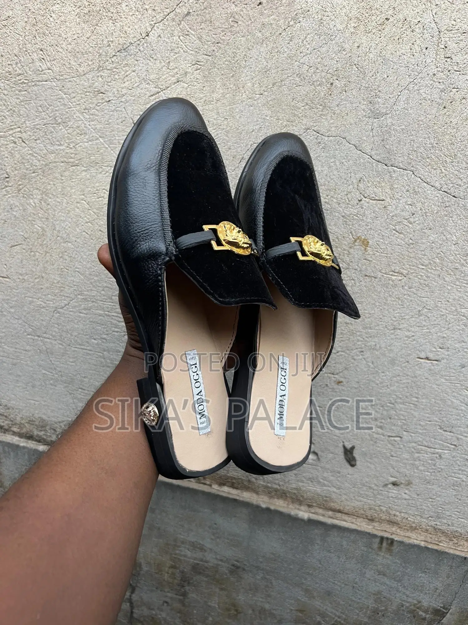Black Versace Half Shoe