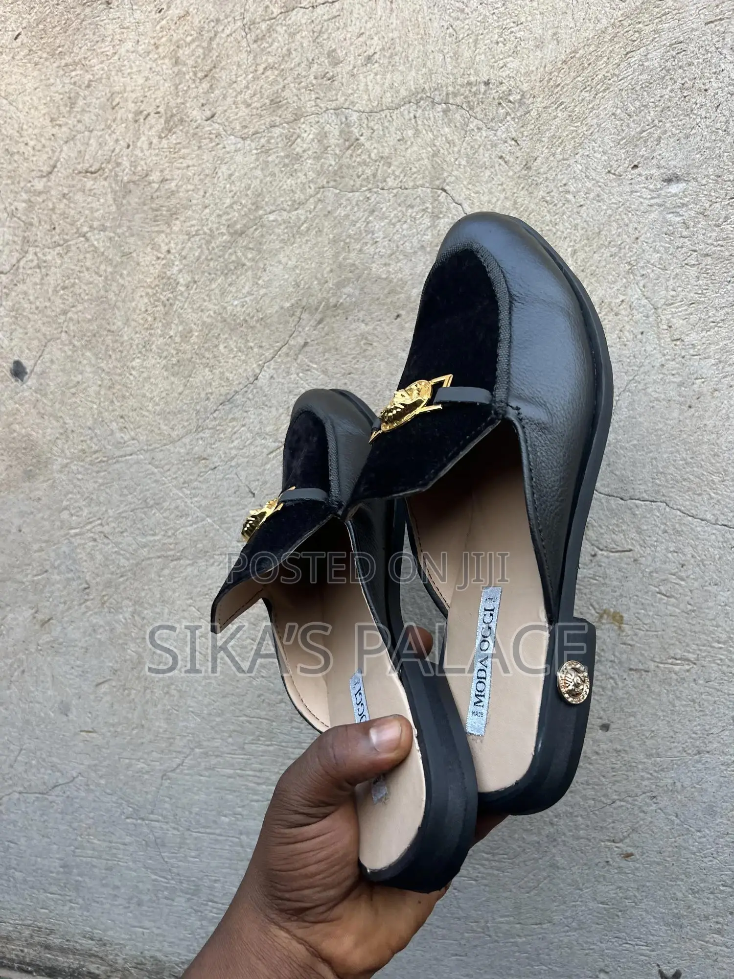 Black Versace Half Shoe