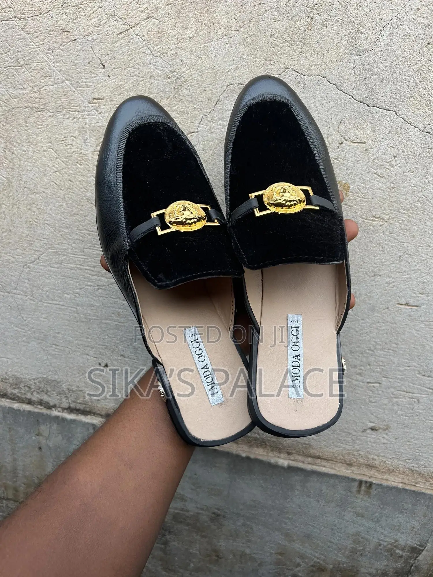 Black Versace Half Shoe