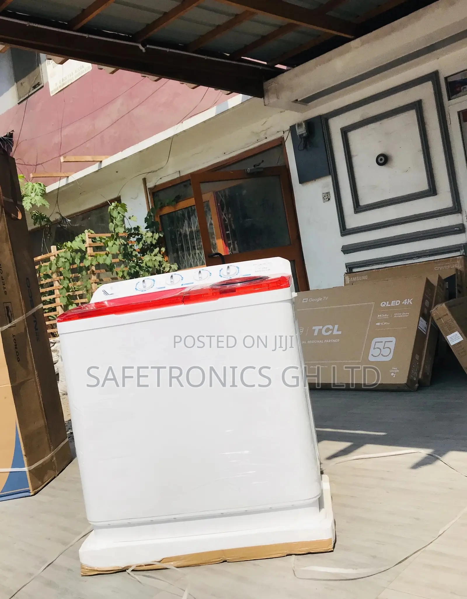 Red/White Topload Semiautomatic Nasco Washingmachine 11kg