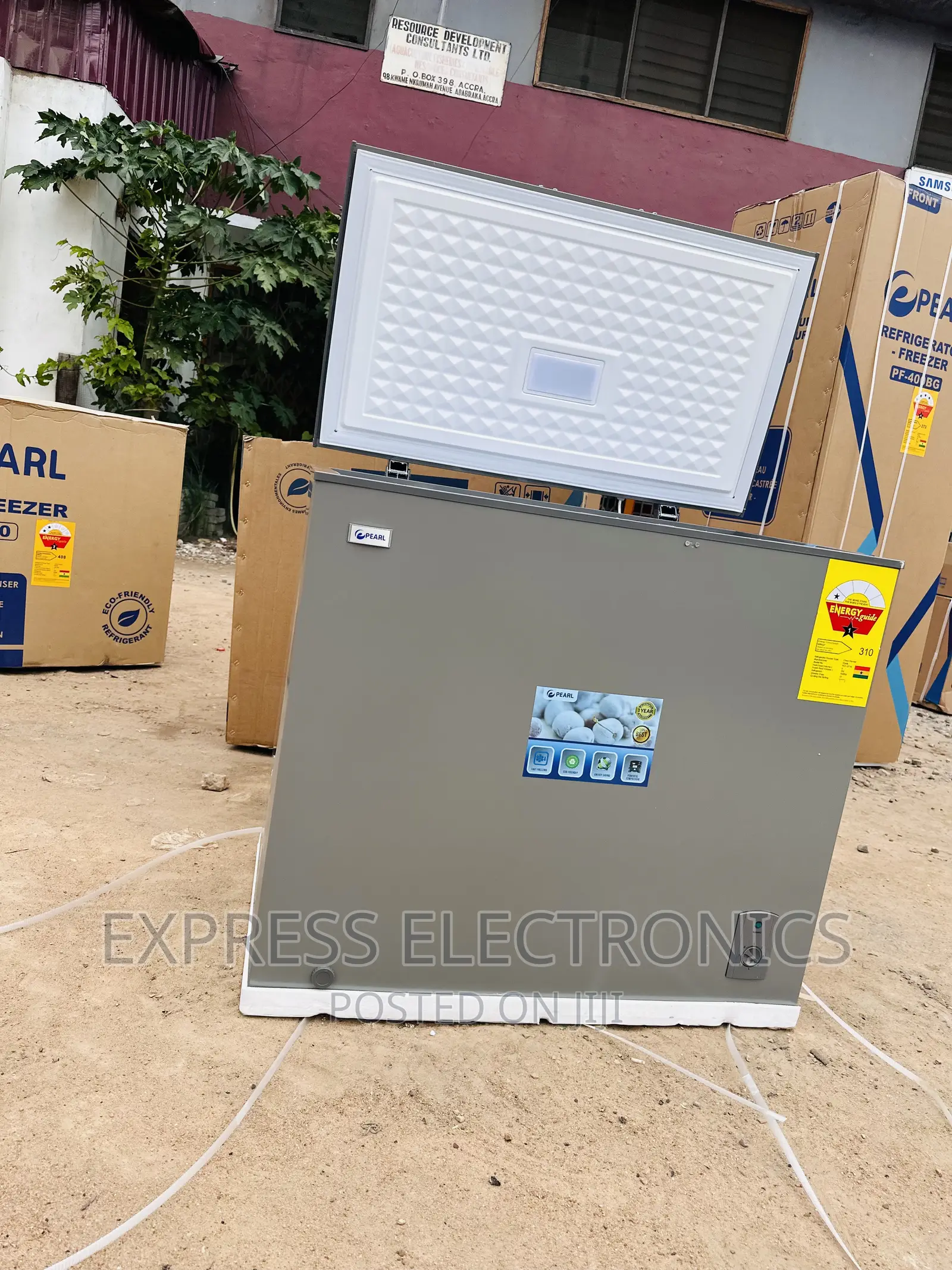 High Quality Chest Freezer Single Door Pearl 200L Dark Grey