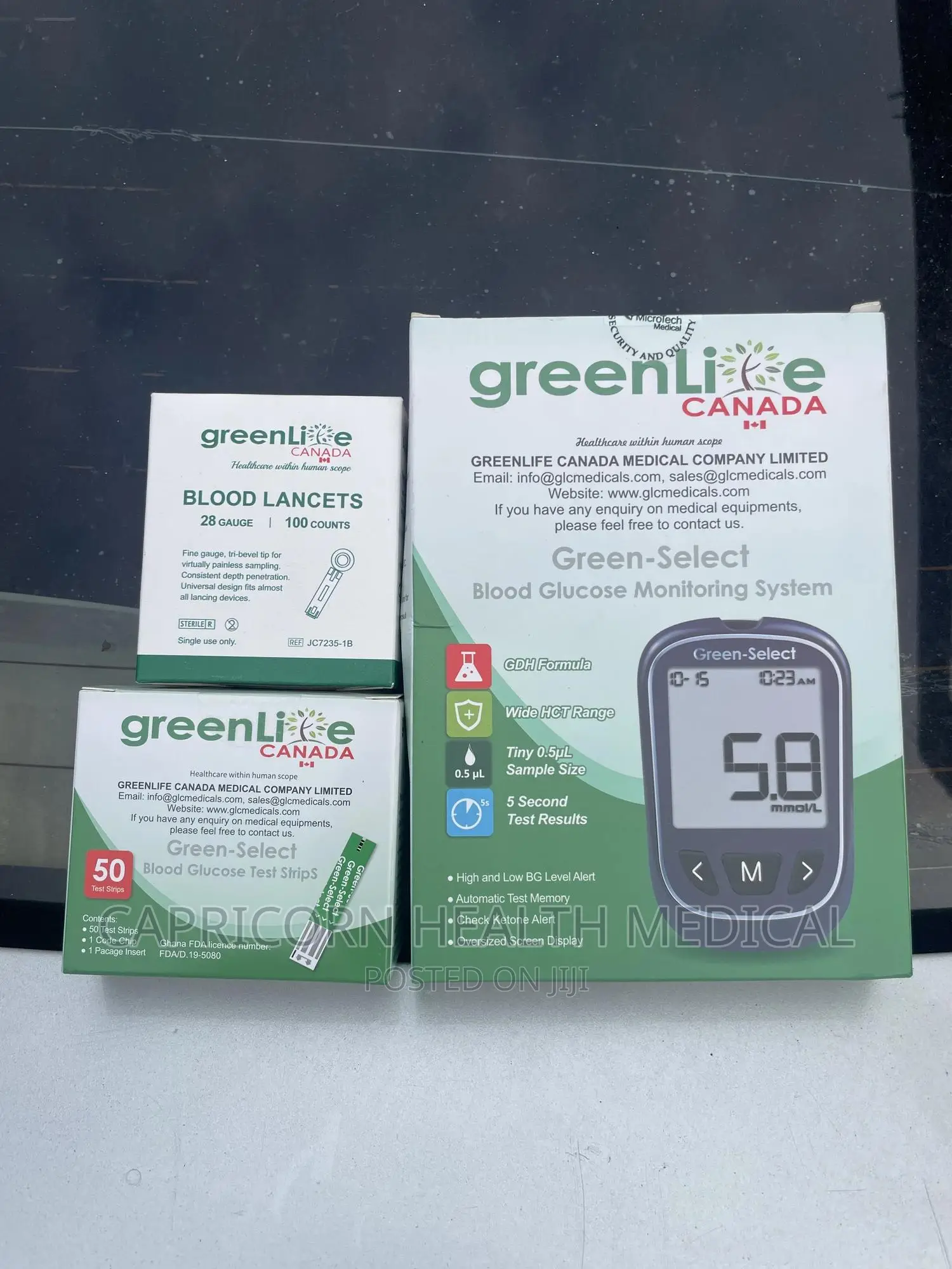 Greenlife Glucometer Set + 50 Strips
