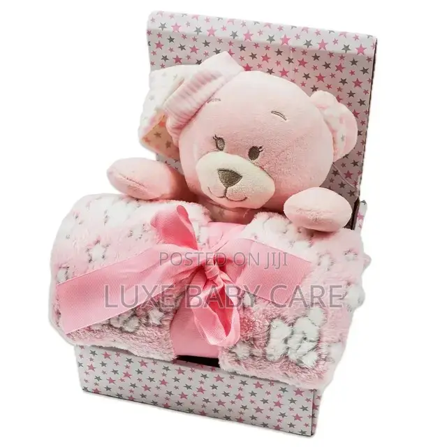 Baby Blanket and Teddy Bear, Swaddle With Adorable Teddy
