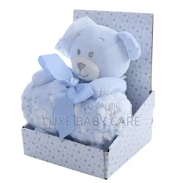 Baby Blanket and Teddy Bear, Swaddle With Adorable Teddy