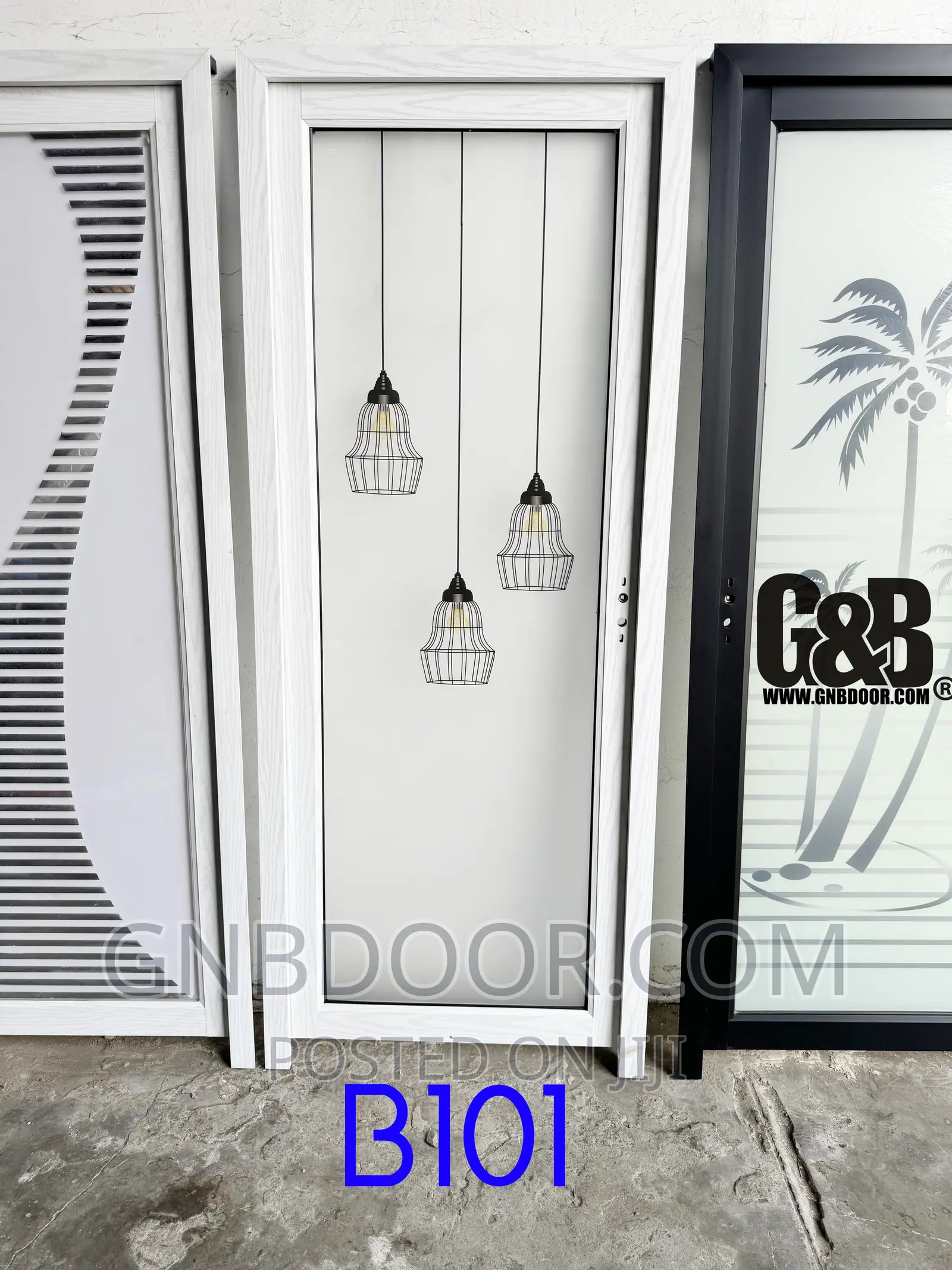 B101 Outside Open Washroom Door Glass and Aluminum