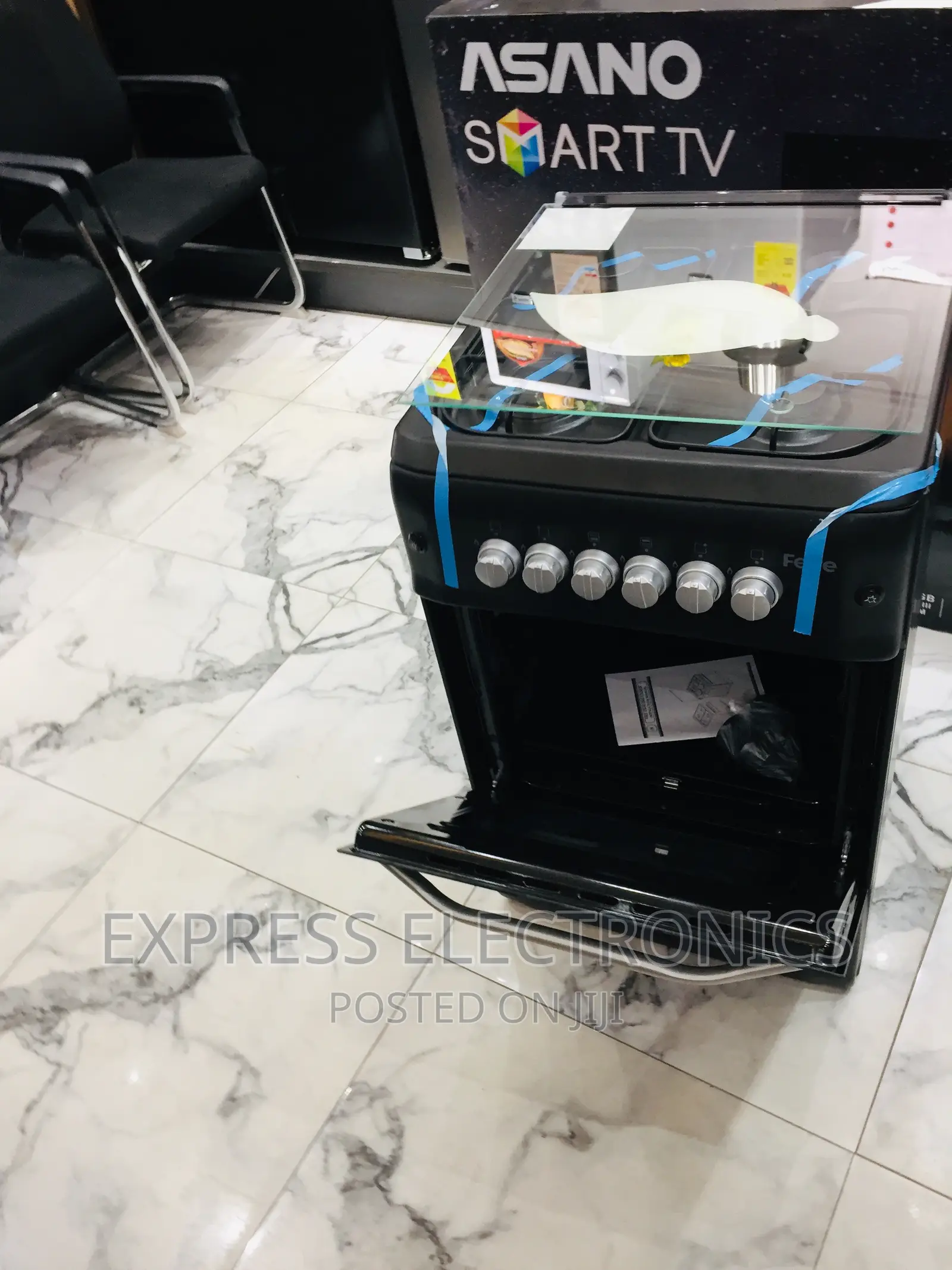 4burner Gas Cooker Stove Ferre 50/55 Black Ferre