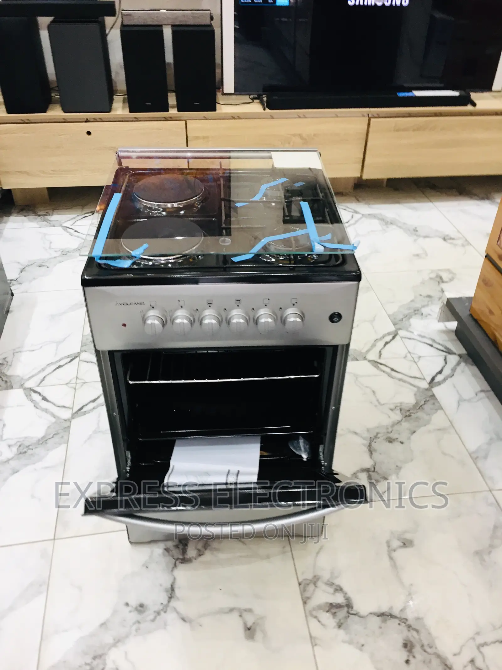 50/50 Sliver Gas Electric Cooker Oven Volcano 