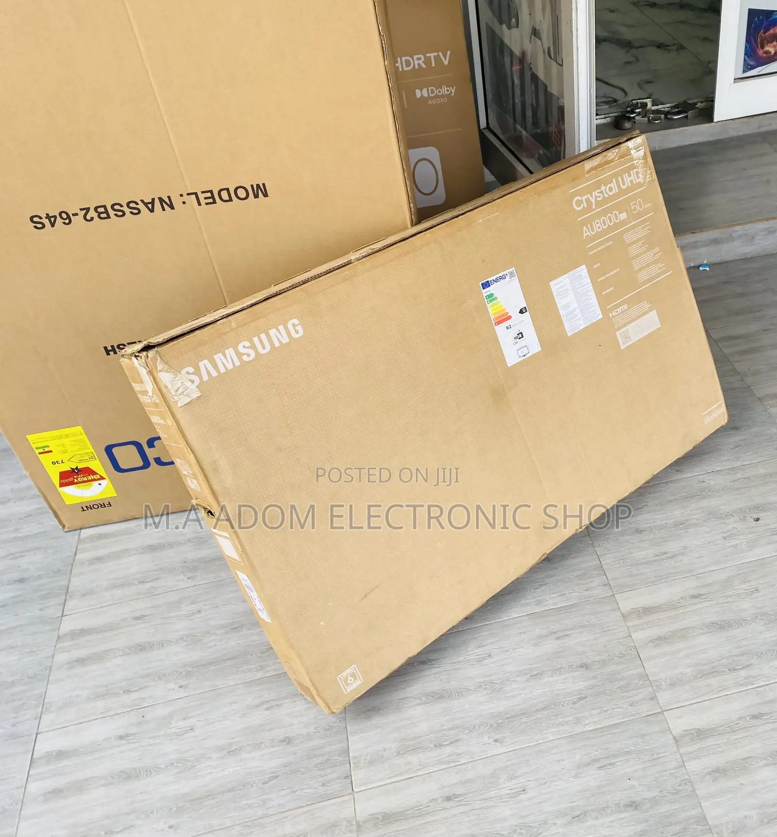 Sealed in Box Samsung 50AU8000 50” Crystal Uhd Smart Tv.