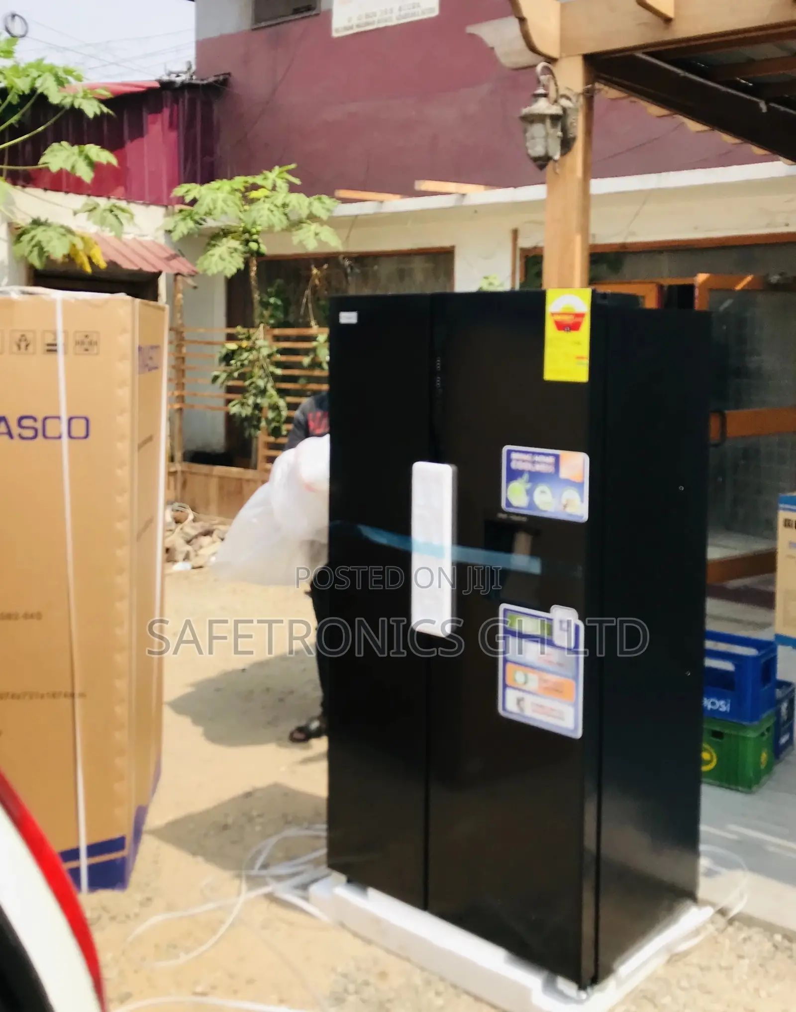 Reliable Side by Side 2 Doors Nasco Nass2b-64s Black Fridge