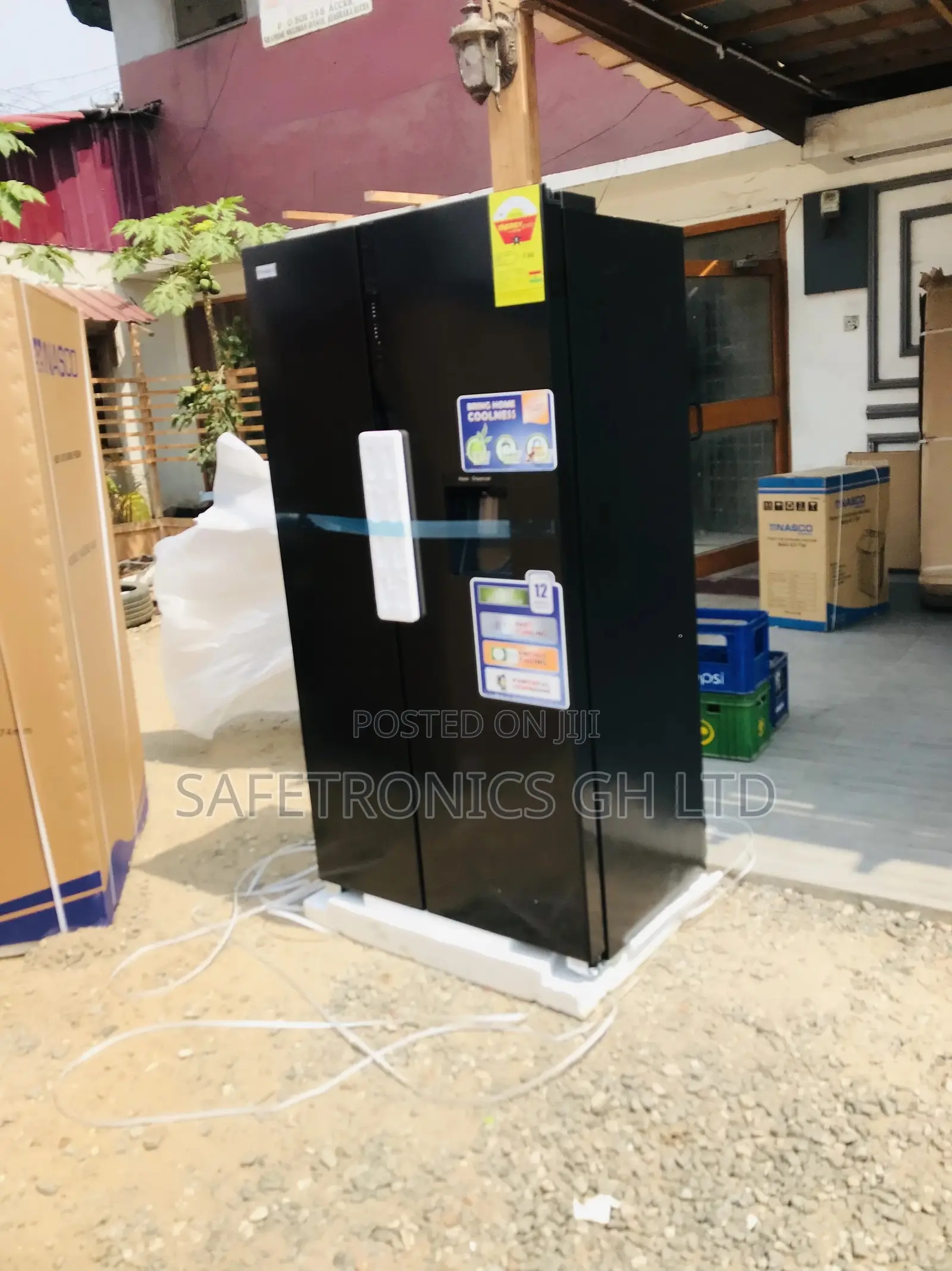 Lastest Nasco Nass2b-64s Black Side by Side 2 Doors Fridge