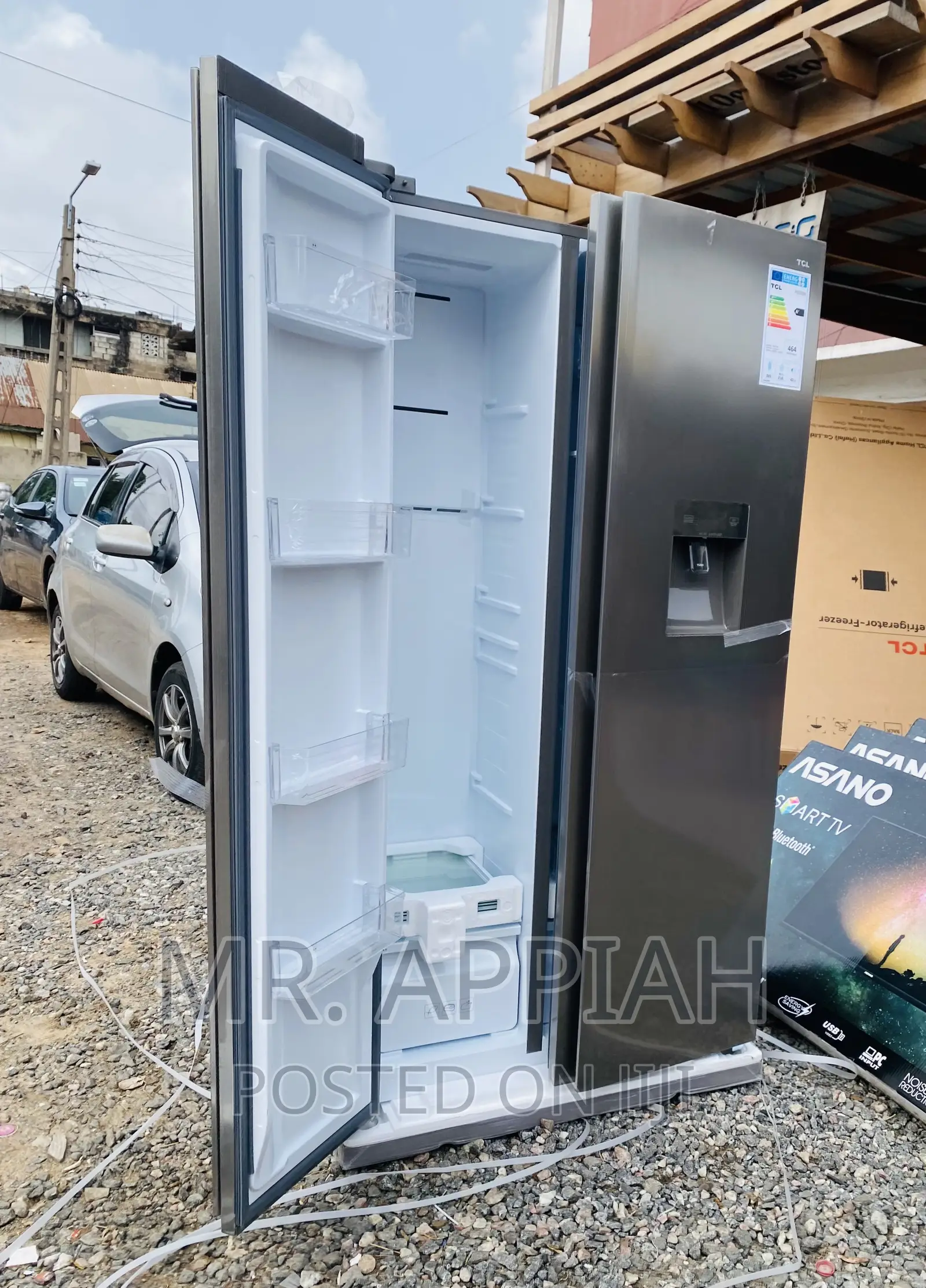 Newly in Stock TCL P520SBN Side by Side Electric Fridge.