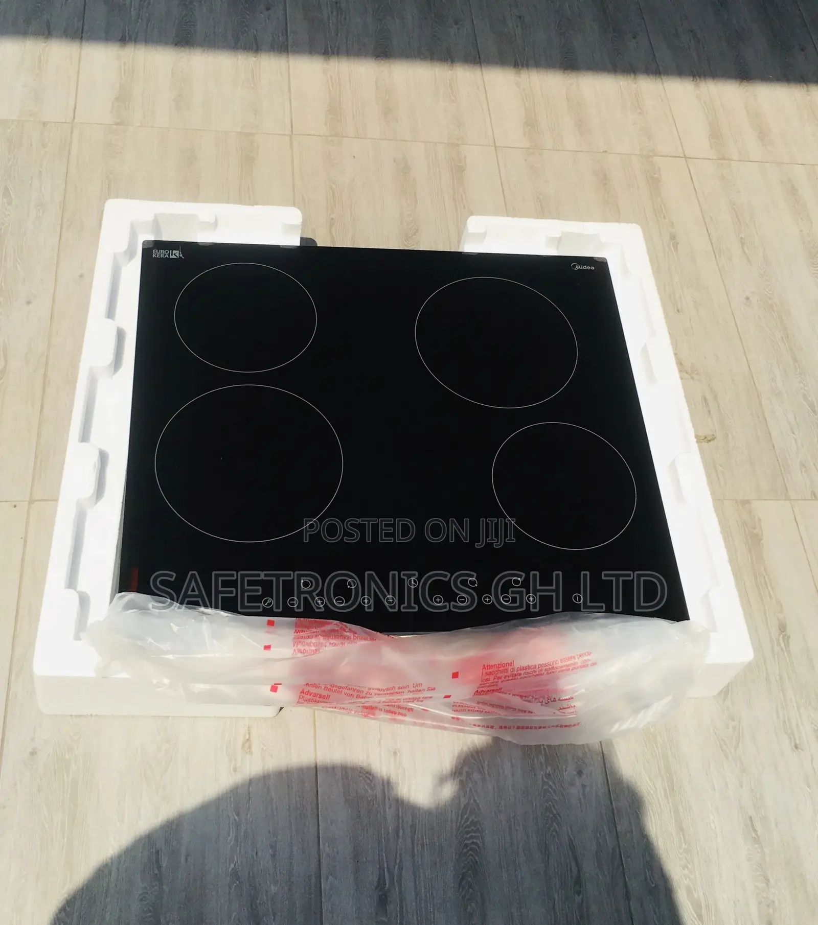 4 Hobs Midea Cooker MC-HF605 Black Electric Glass