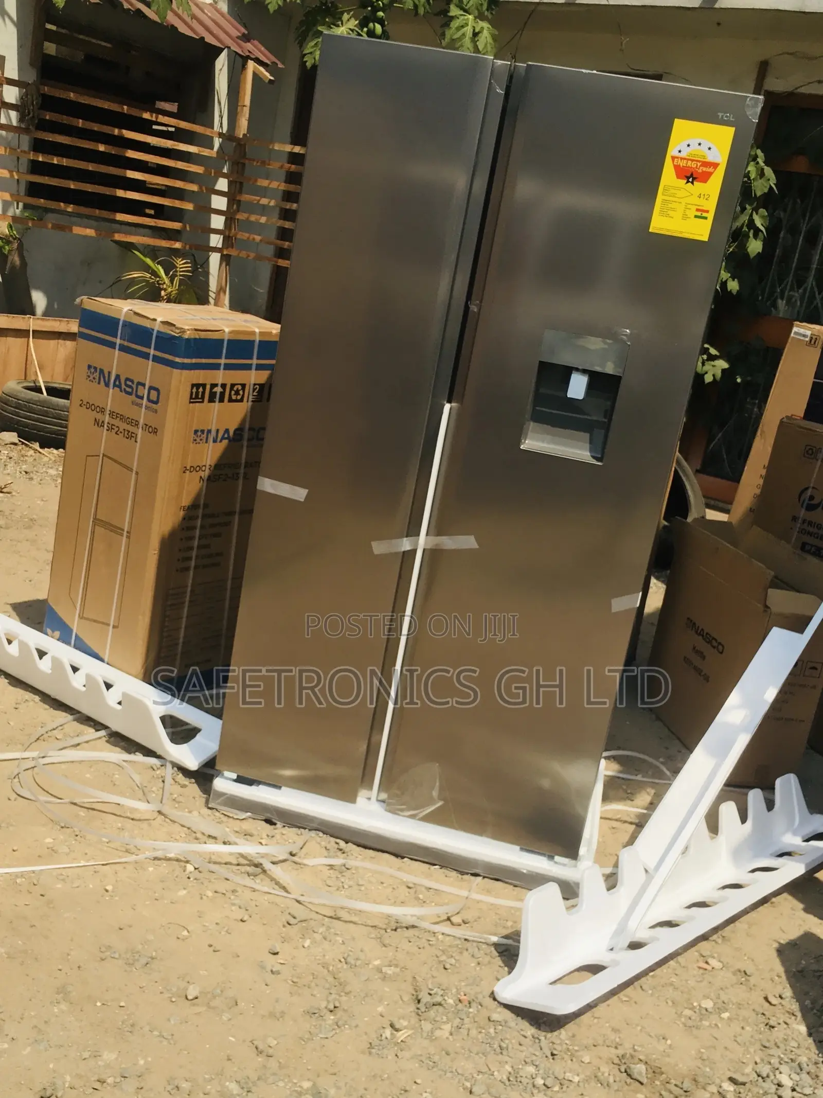 Gray Side by Side P520SBN 2 Doors TCL 697 Liters Fridge