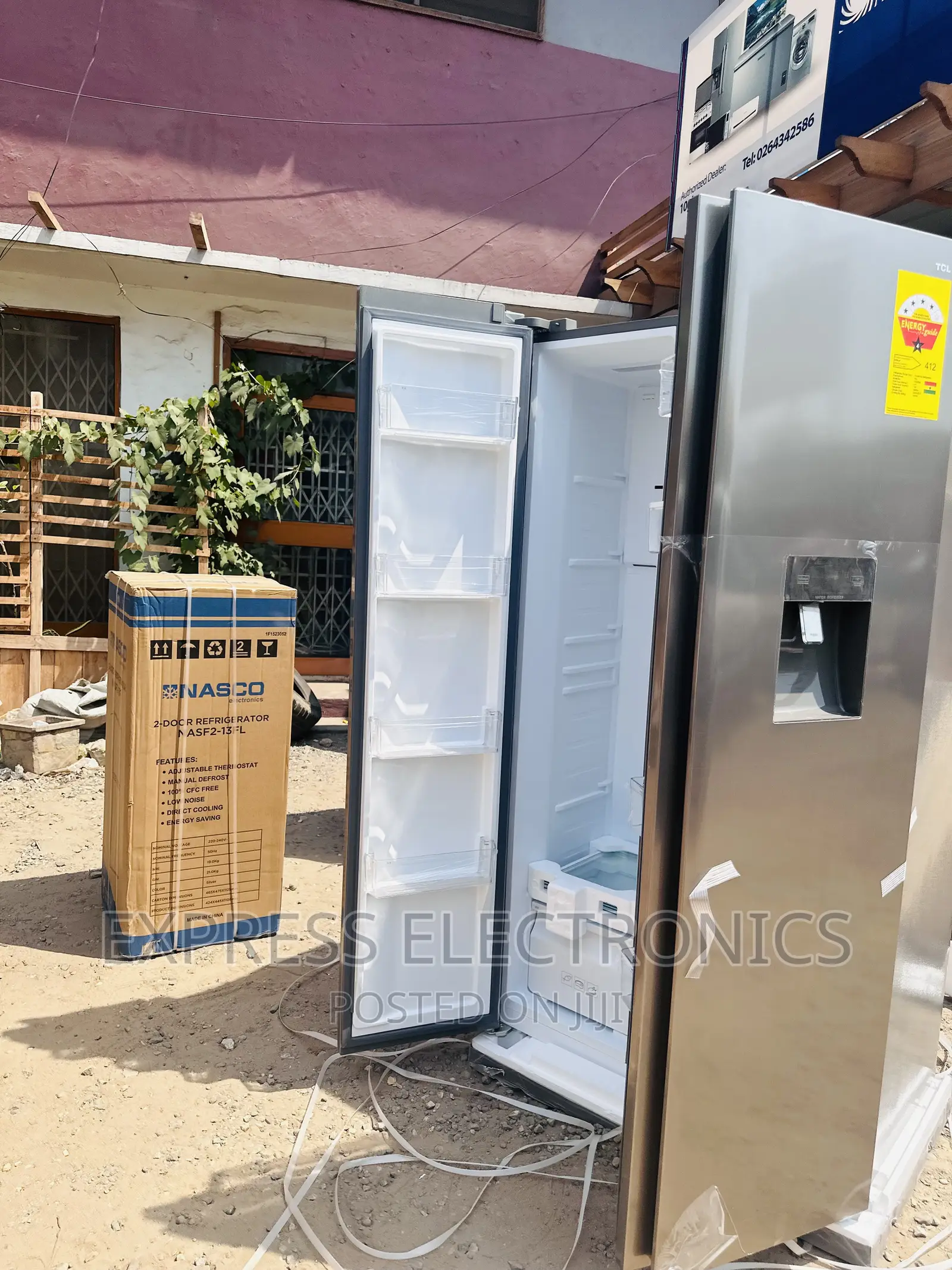 Very Lovely TCL-P520SBN Side by Side Fridge Grey
