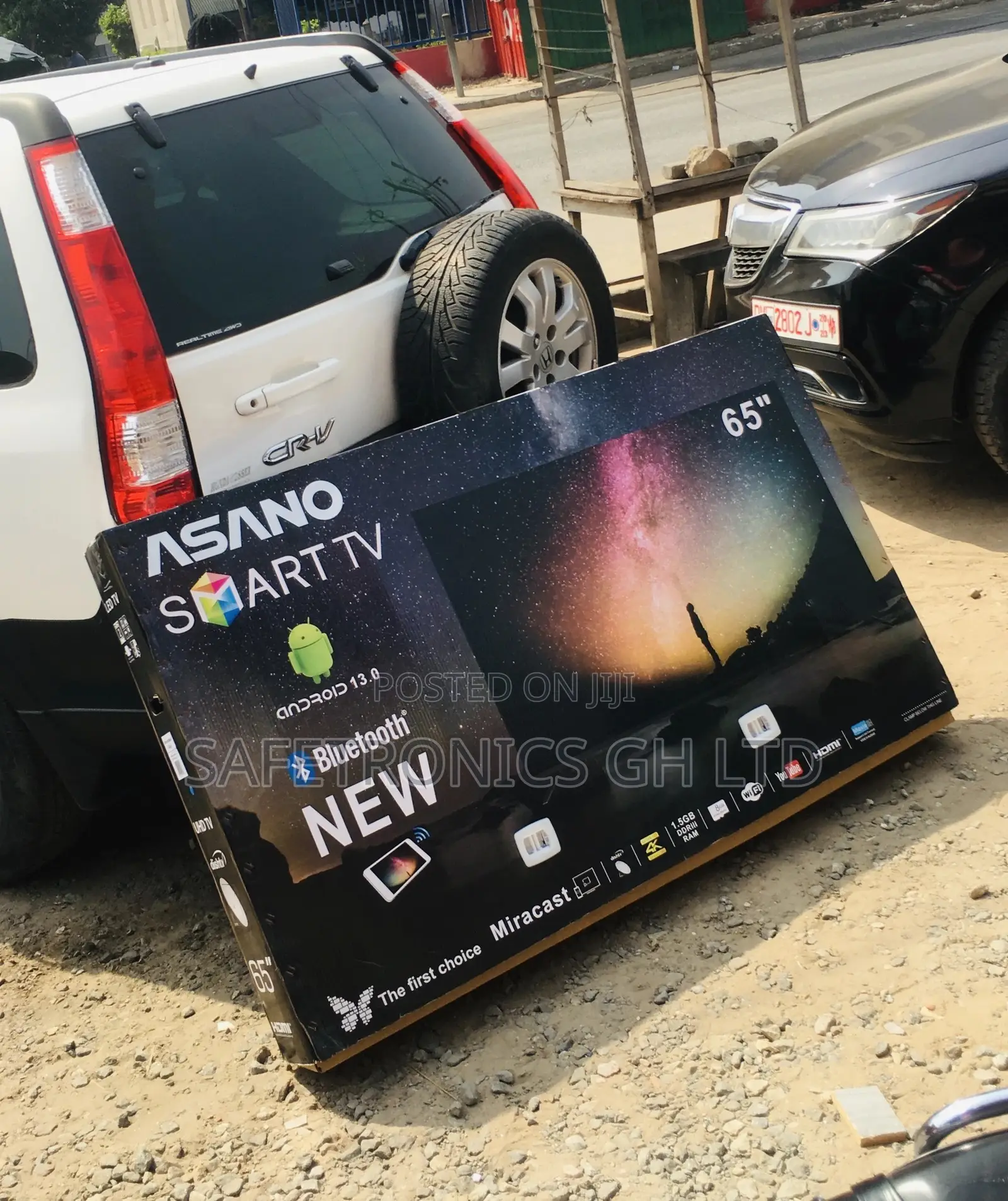 Glossy LED Asano 65 Inches Black Electric Smart UHD Tv